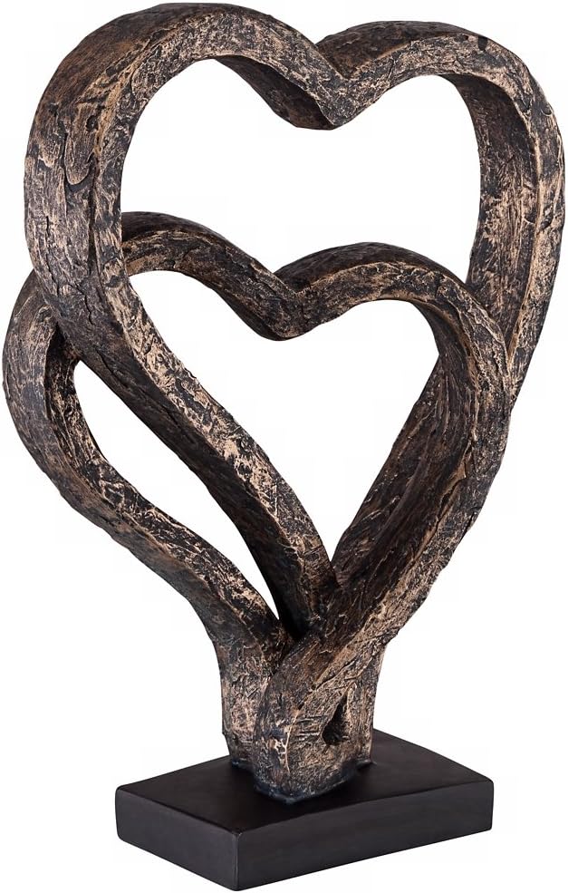 Kensington Hill Interlocking Hearts Bronze Sculpture 1
