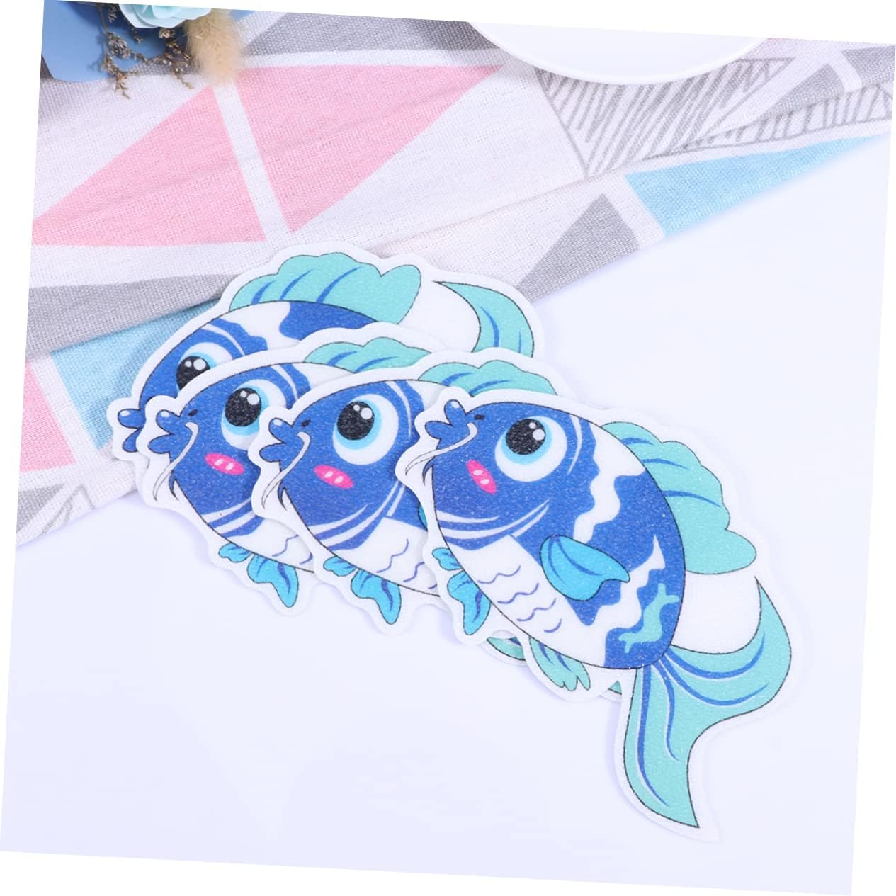Ciieeo 8pc Fish Decals for Bathroom Non-Slip Stickers