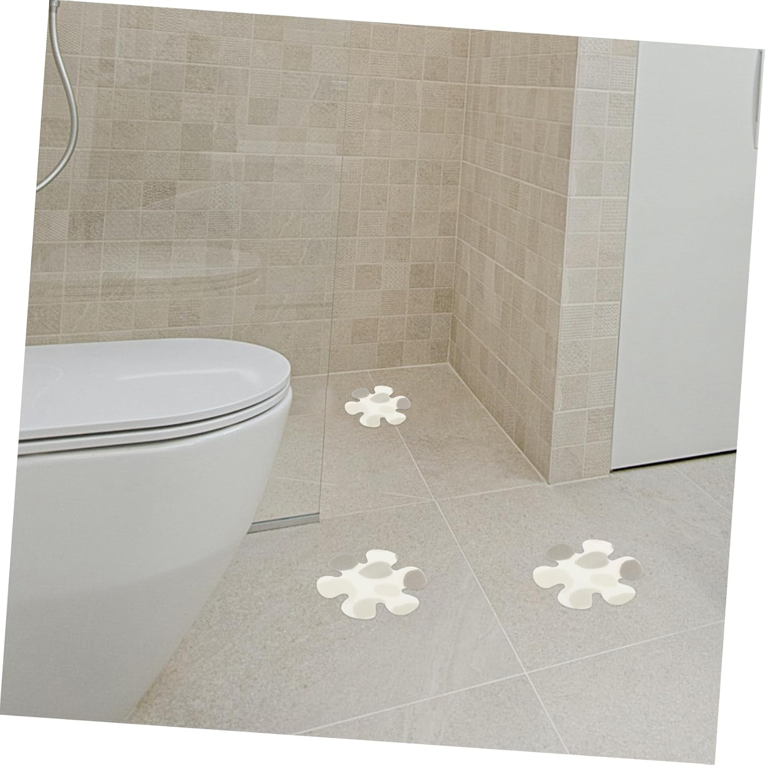 Ciieeo Rubber Non-Slip Bathtub Mats with Floral Decals