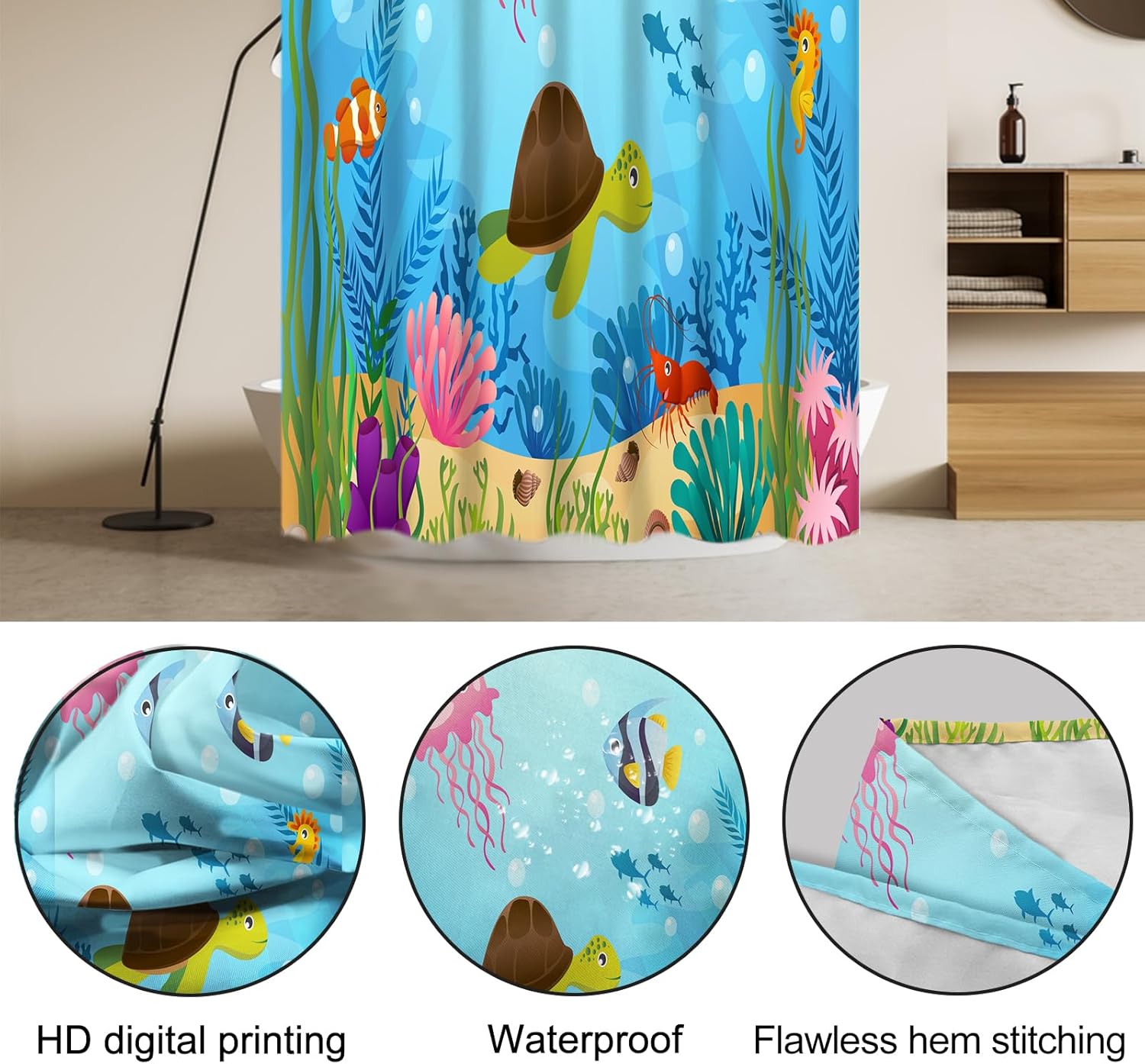 Lnond 4 Pcs Kids Bathroom Accessory Set