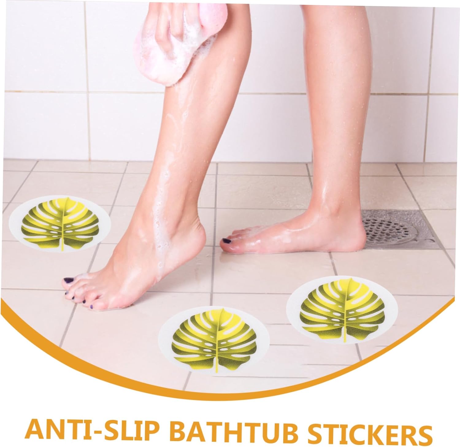 Alipis Leaf Shape Non-Slip Bathtub Decals