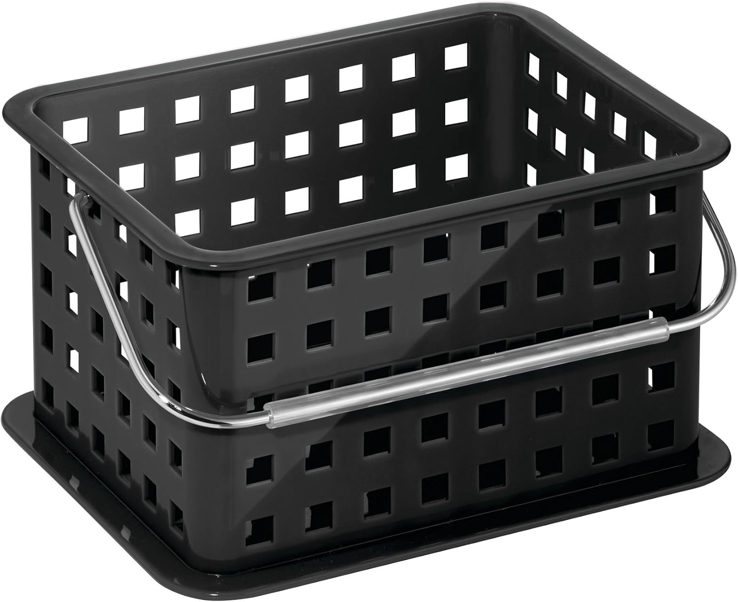 iDesign Spa Plastic Storage Shower Basket - Black