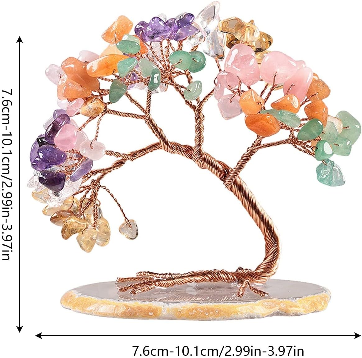 Natural Crystals Life Tree Sculpture Home Decor