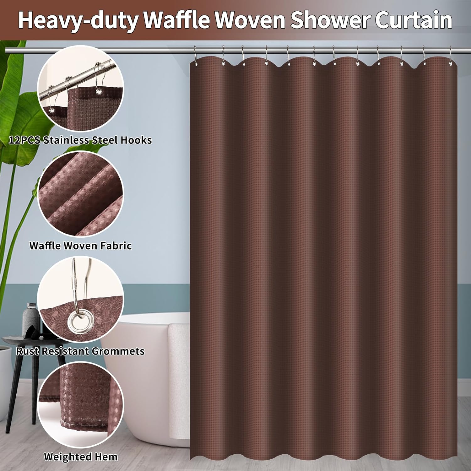 XLHOMO 24 PCS Brown Bathroom Accessory Set 1