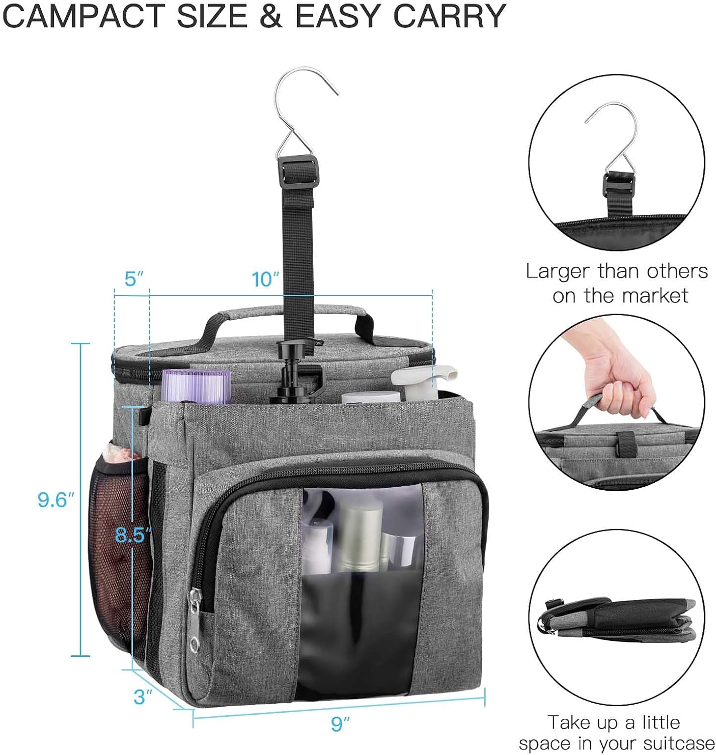 Bukere Portable Shower Caddy for Travel and Dorm Use