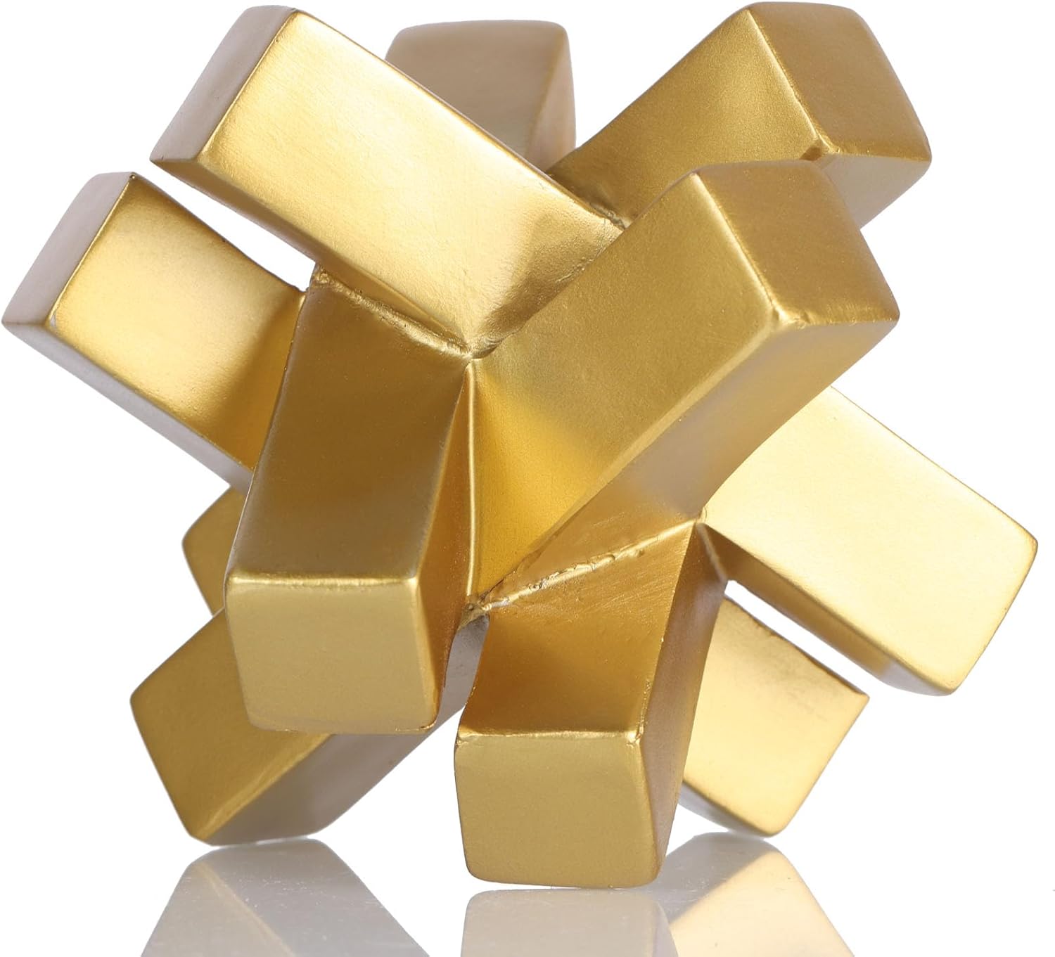 XMGZQ Gold Knot Sculpture Coffee Table Decor