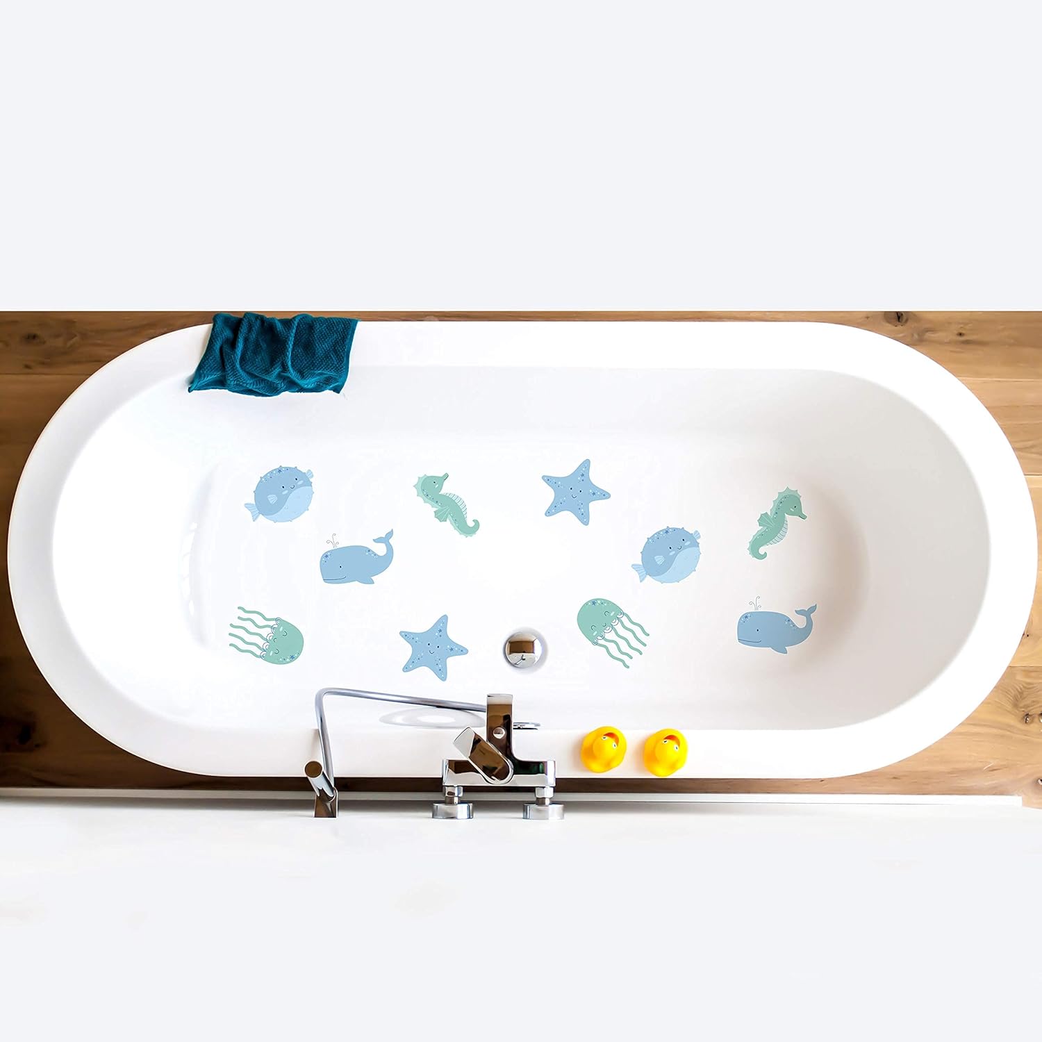 Crafty Critters Non-Slip Bathtub Stickers 10 Pack Under The Sea 1