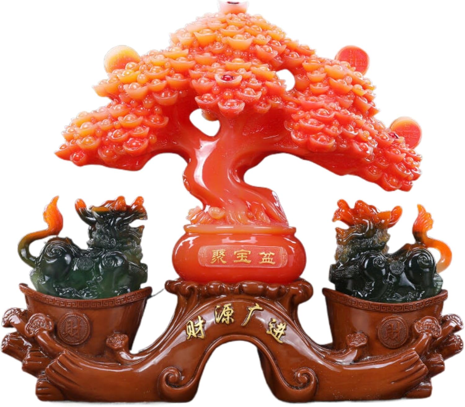 Chinese Feng Shui Resin Wealth Statue - Prosperity and Good Luck