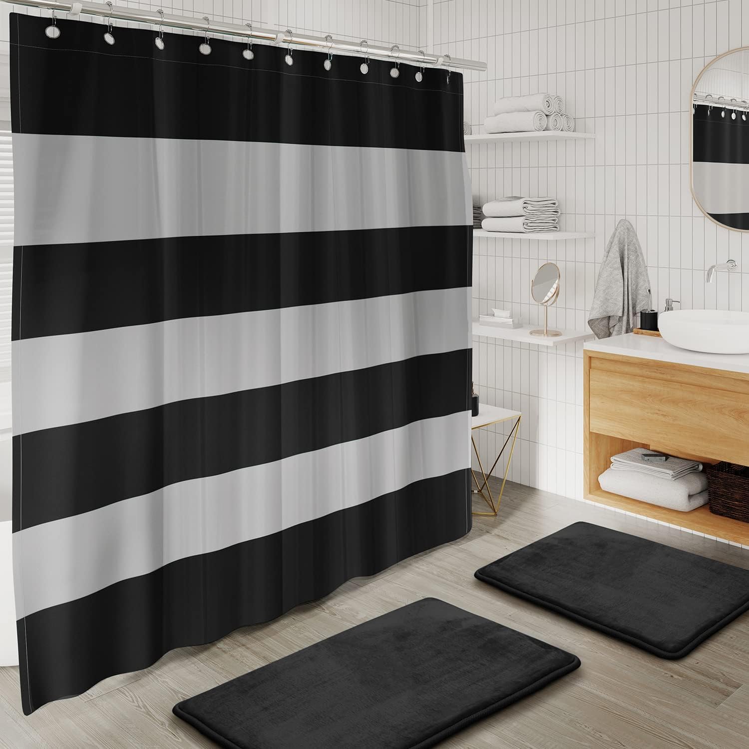 Clara Clark 23PC Matte Black Bathroom Accessory Set