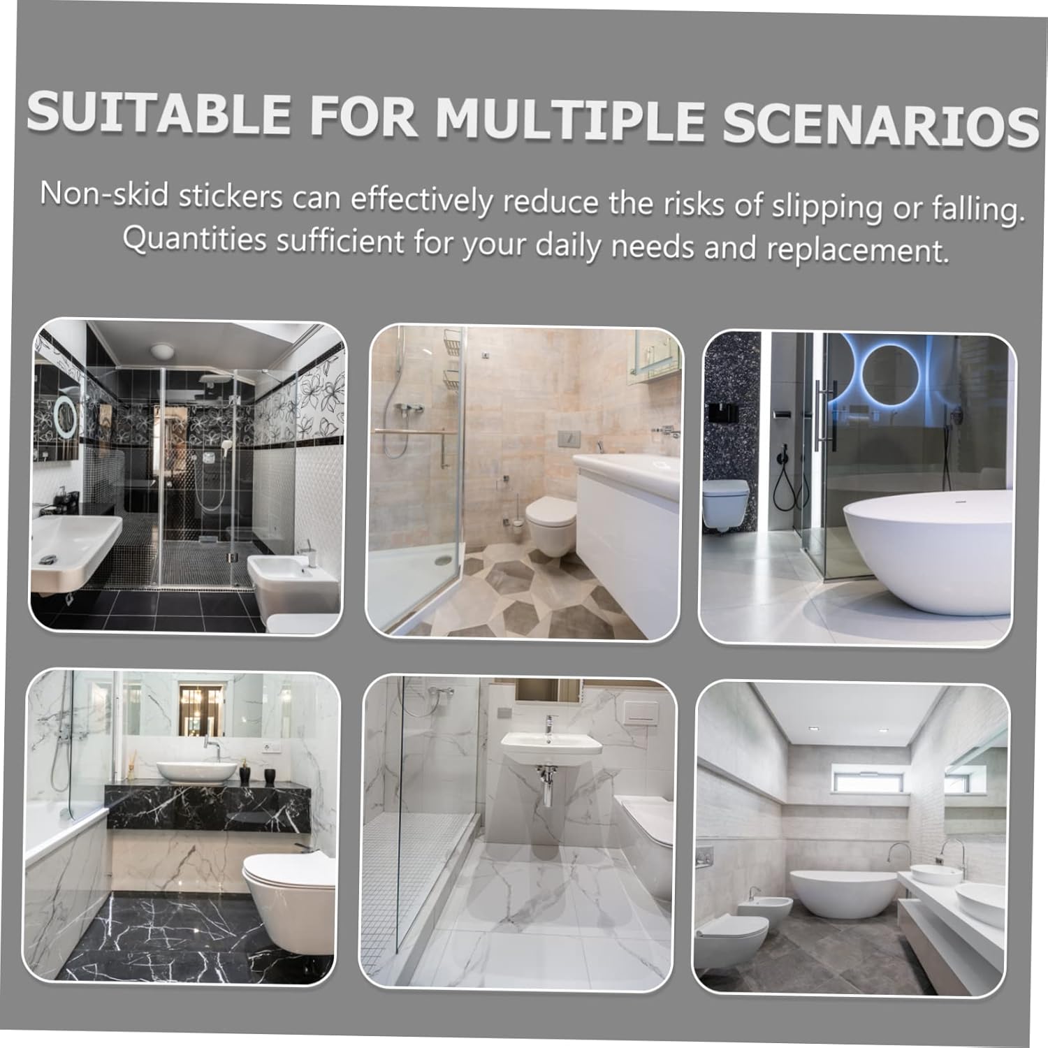 Ciieeo 1set Non-Skid Bathtub Decals for Safe Bathing