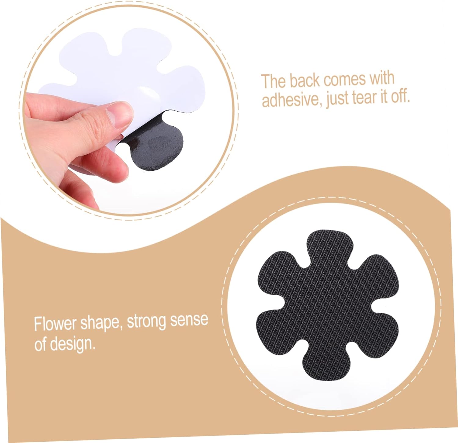 PRETYZOOM 20Pcs Flower Shaped Non-Slip Bath Stickers