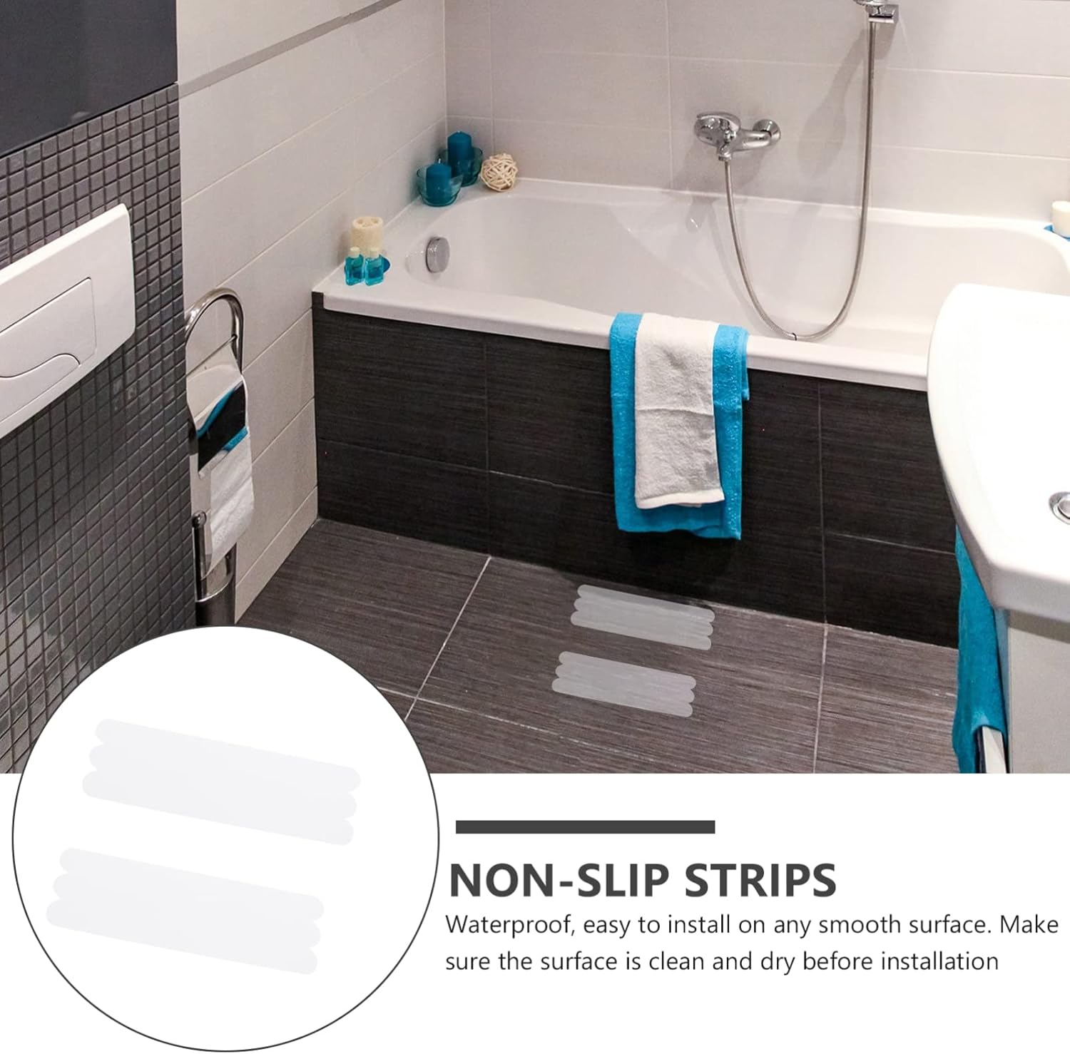 Zerodeko 36pcs Non Slip Bathroom Stickers