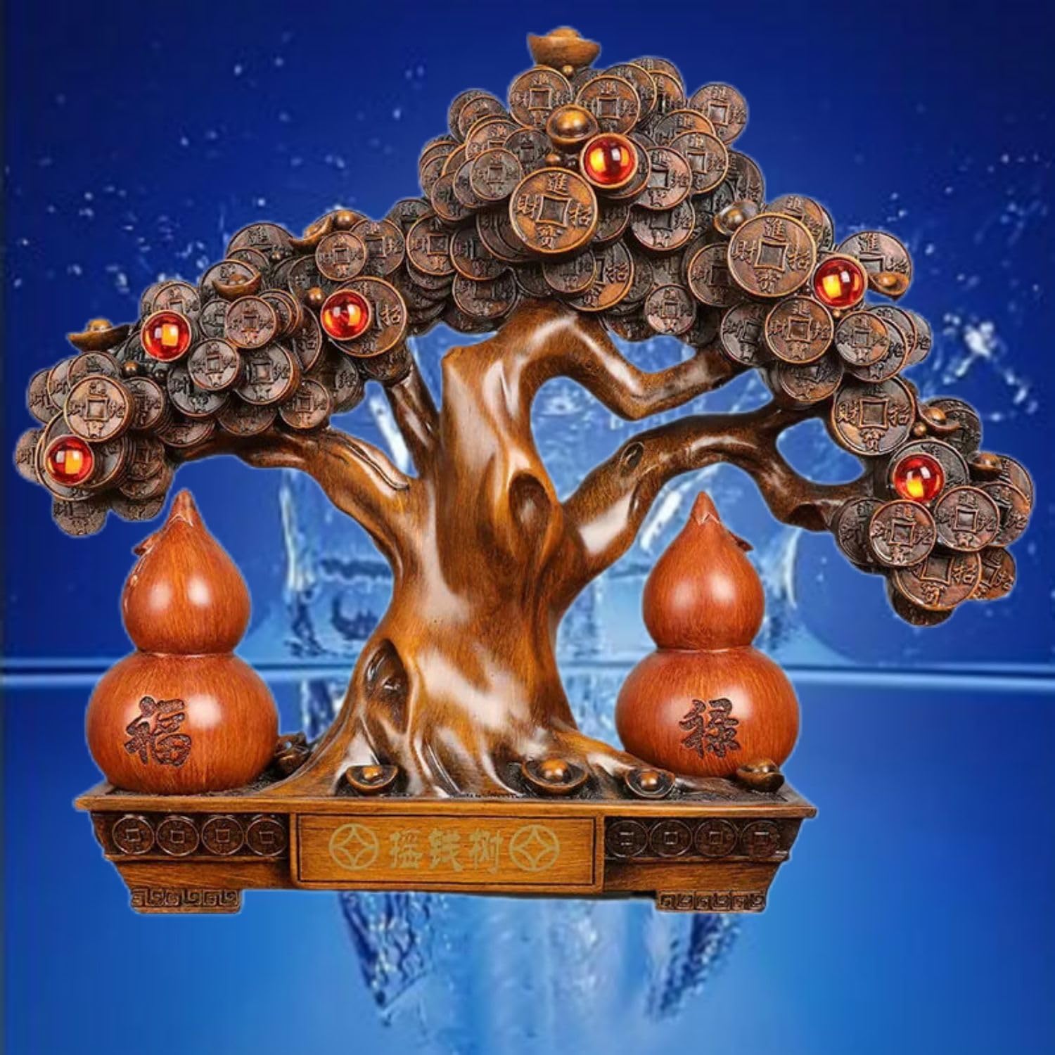 Feng Shui Wealth Prosperity Resin Money Tree Figurine