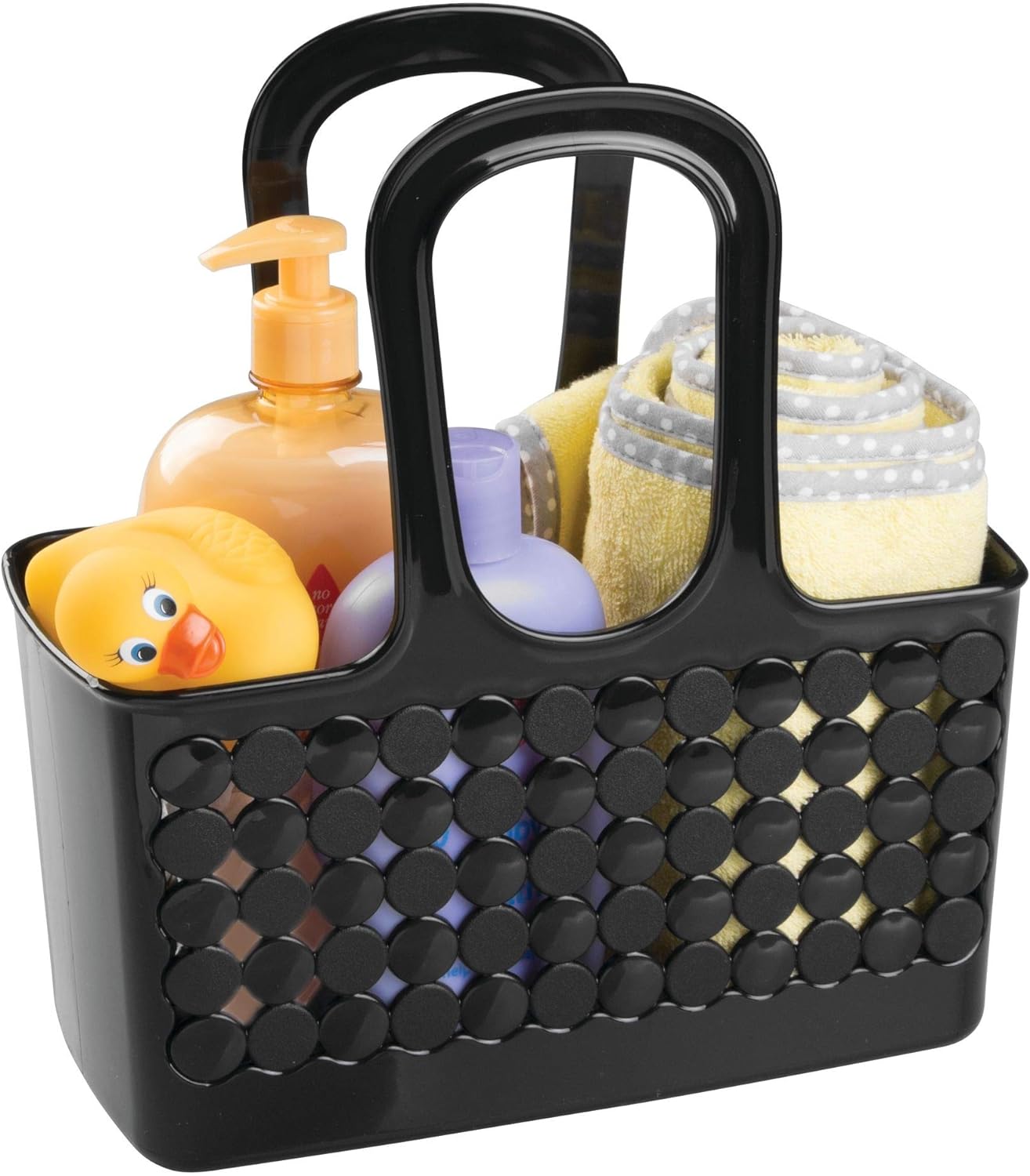 iDesign Portable Plastic Shower Tote Caddy - Black