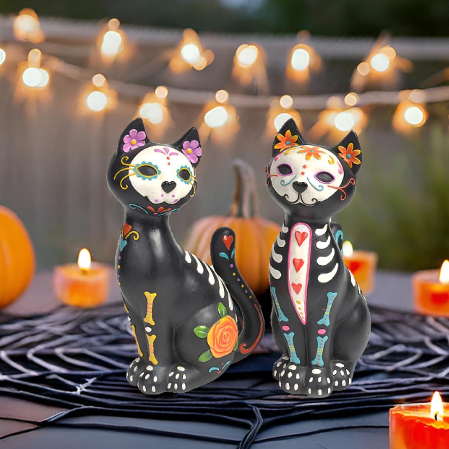 Newman House Studio Sugar Skull Figurine Set of 2