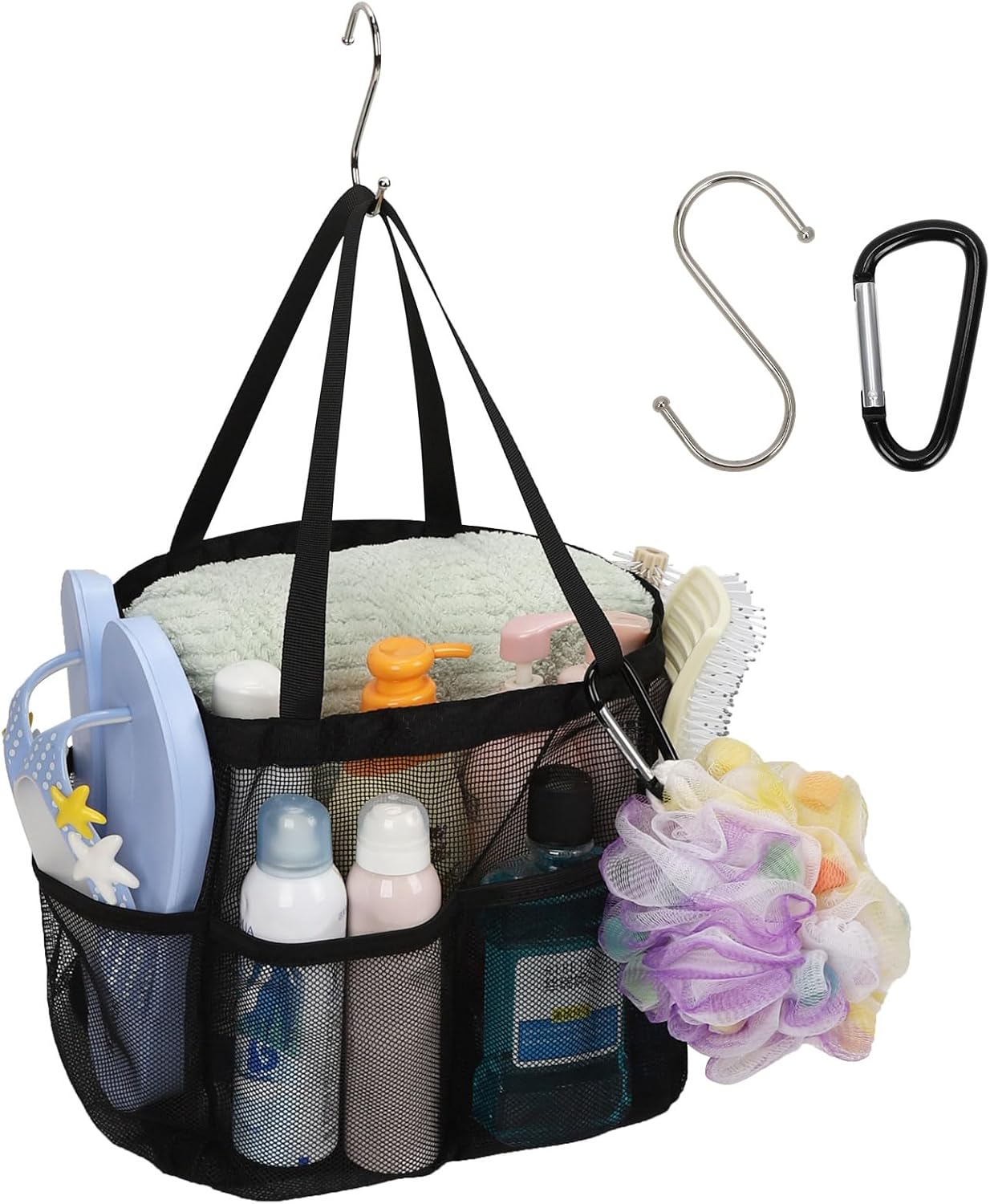 CUBETASTIC Upgraded Mesh Shower Caddy - Black