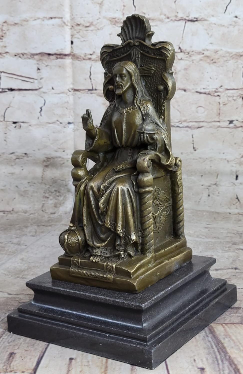 European Bronze Real Bronze Metal Statue Christian Jesus Christ Lord Angels Sculpture