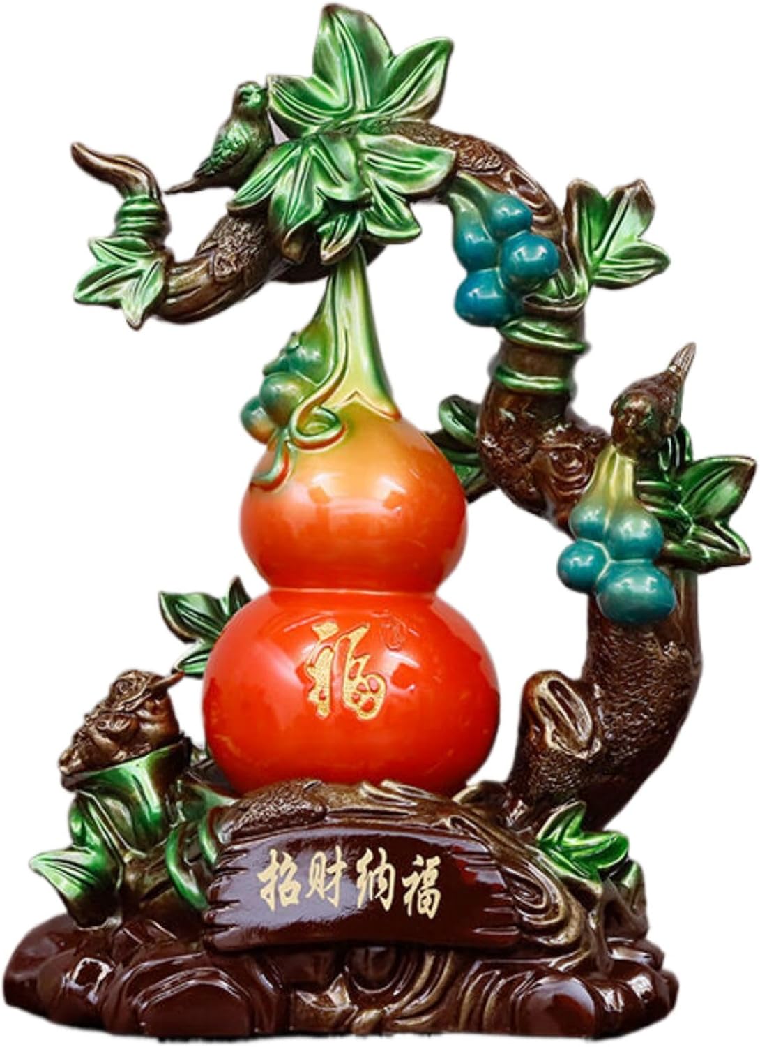 Feng Shui Resin Wealth Symbol Decor Statue - 28x17x38CM