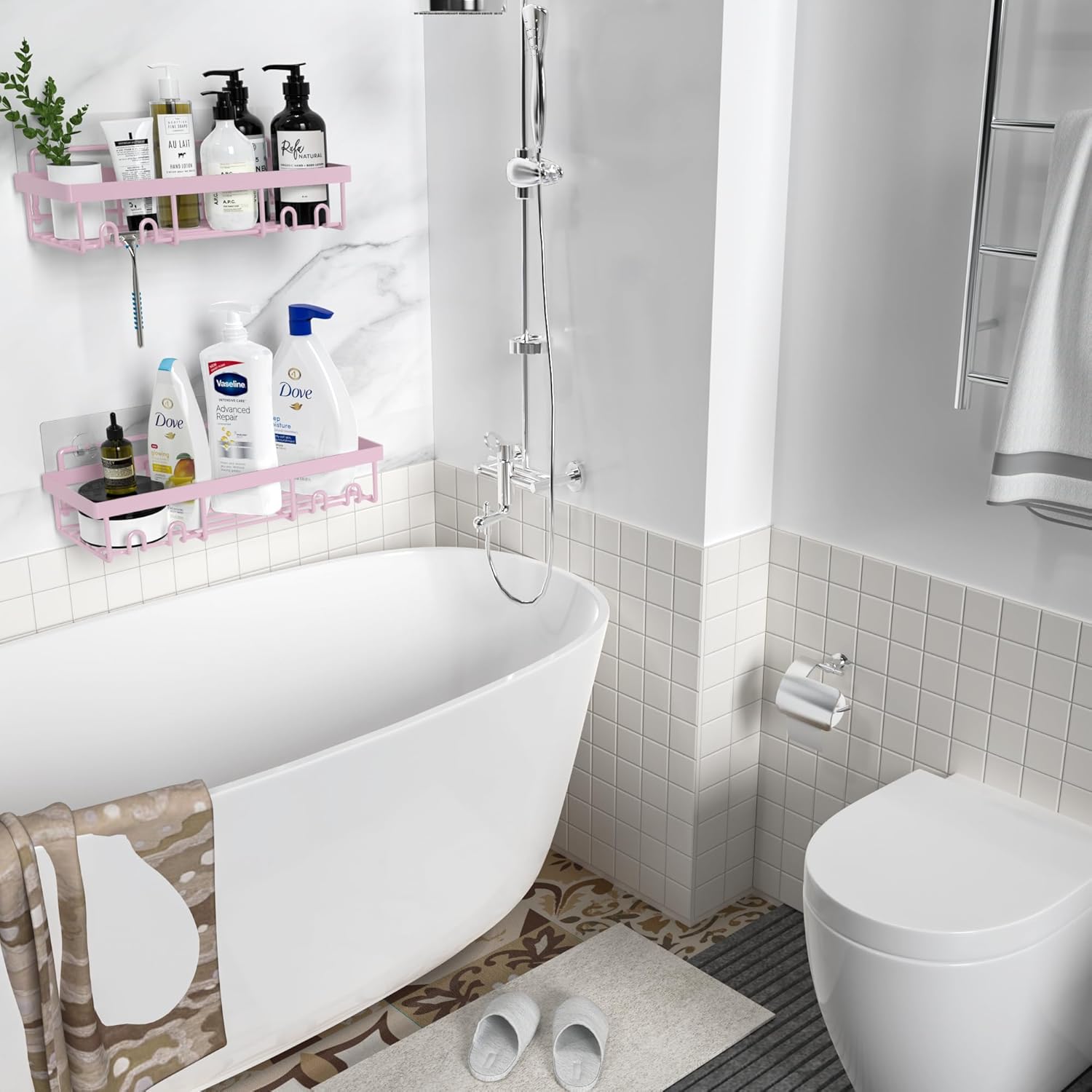 Moforoco Shower Caddy Organizer with Hooks