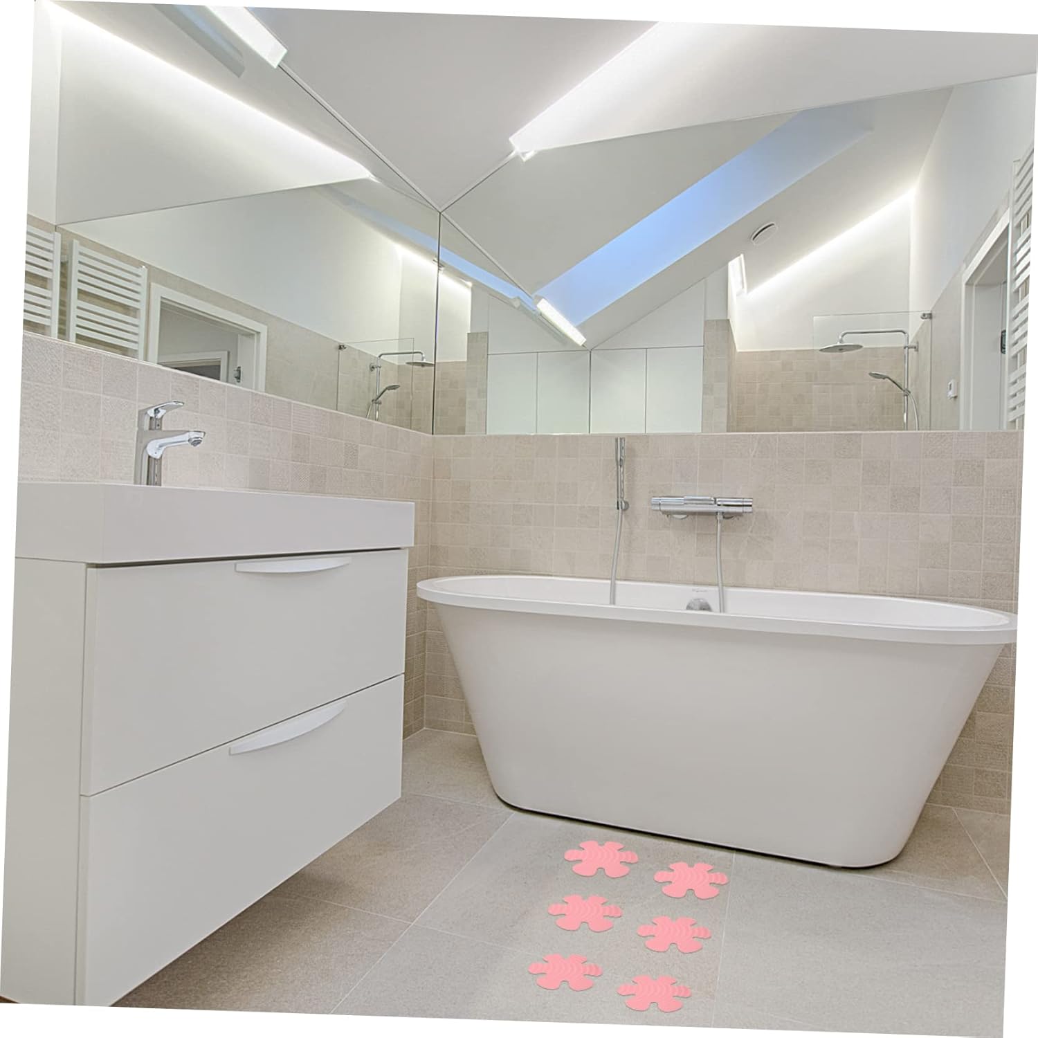 Ciieeo Non-Slip Bathtub Stickers 1 Set Anti-Skid Adhesive