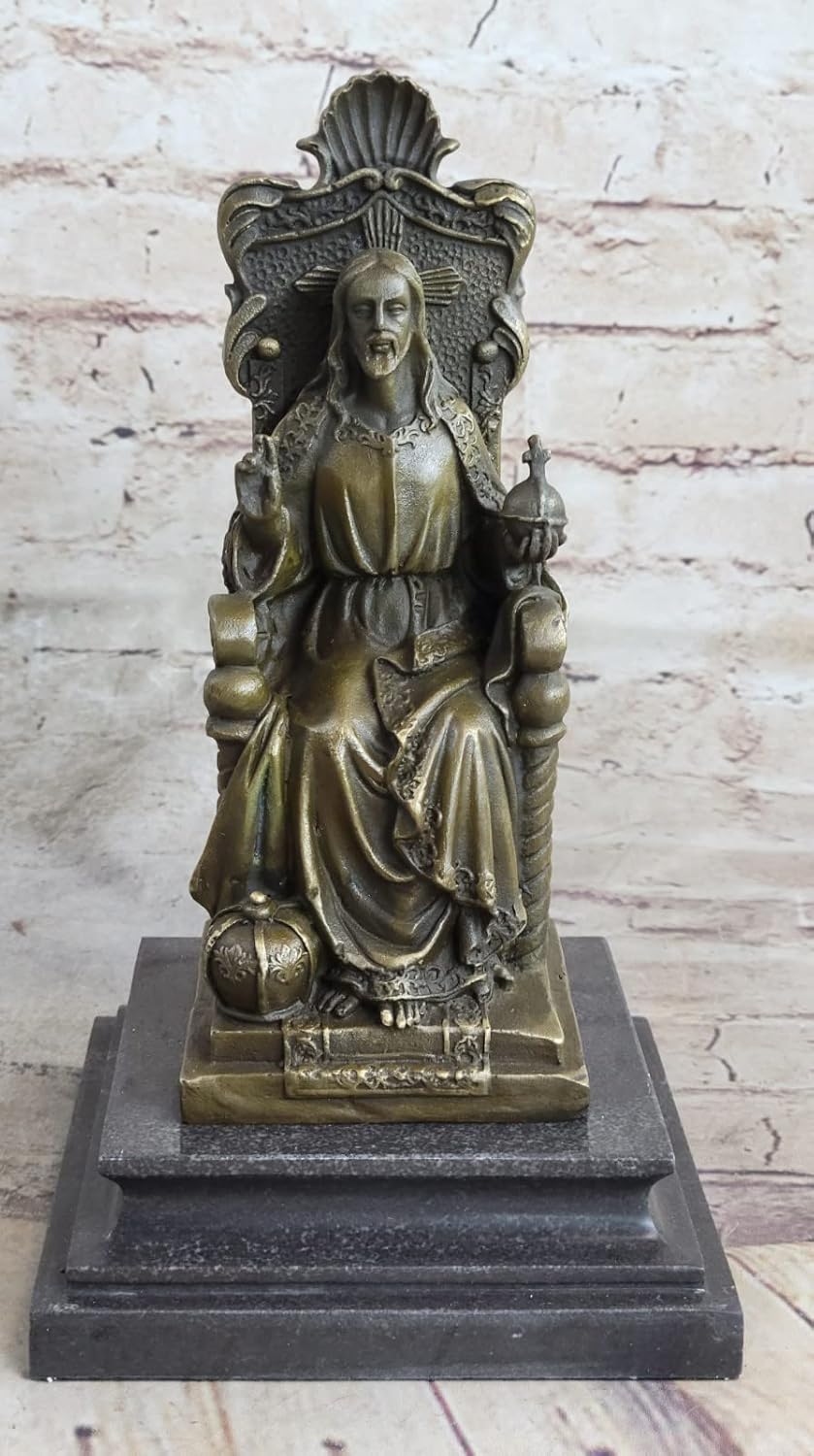 European Bronze Real Bronze Metal Statue Christian Jesus Christ Lord Angels Sculpture
