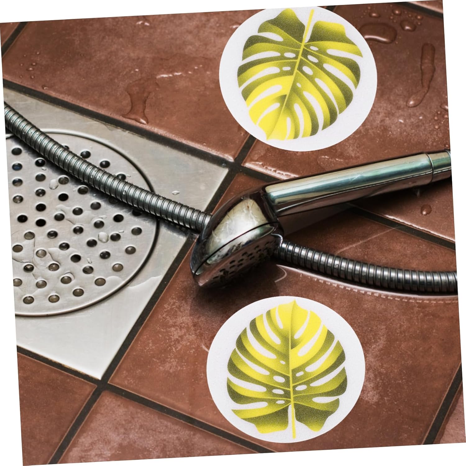 1 Set Leaf Bathtub Stickers Non-Slip Decals for Safety and Fun