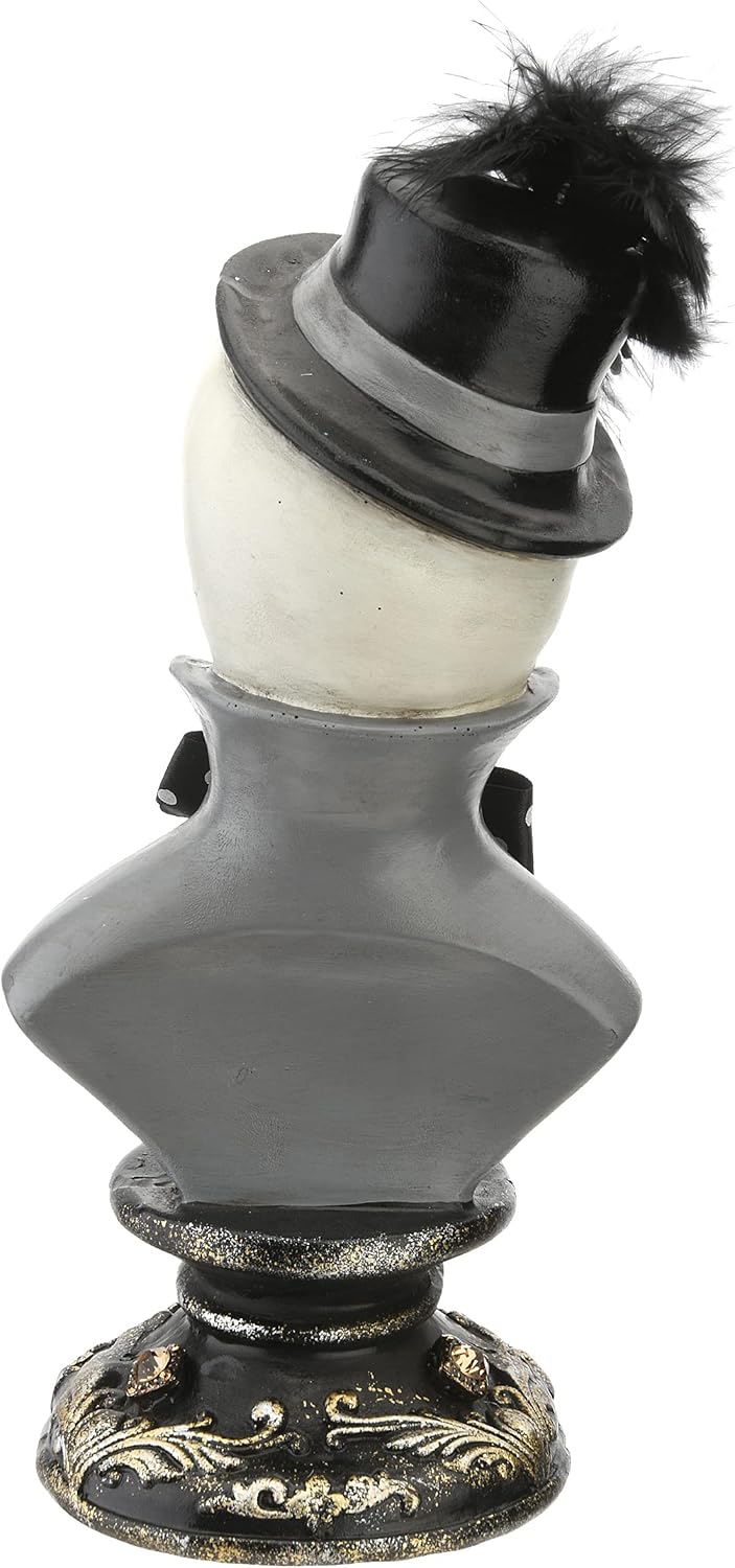 Male Skeleton Bust Halloween Decor 10 Inches