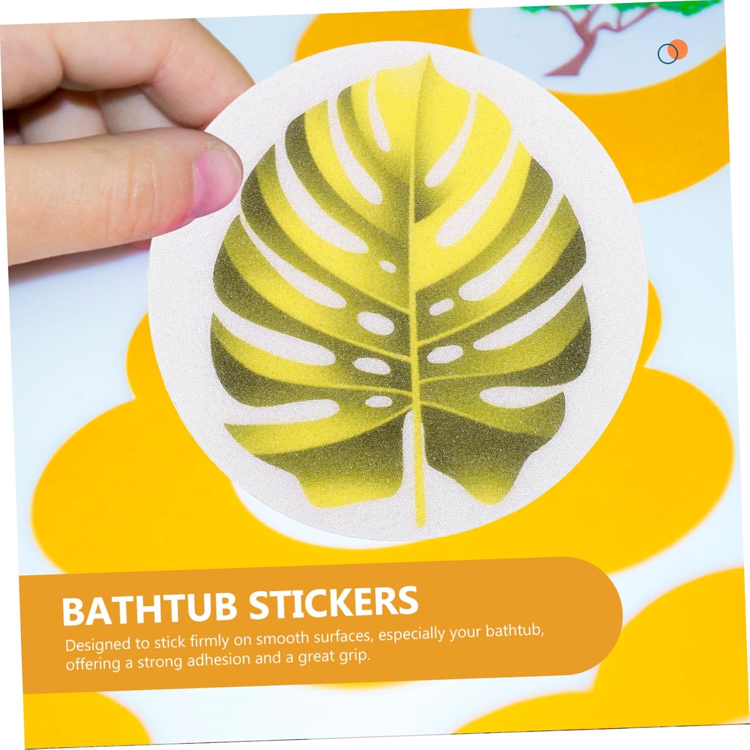 Alipis Leaf Shape Non-Slip Bathtub Decals