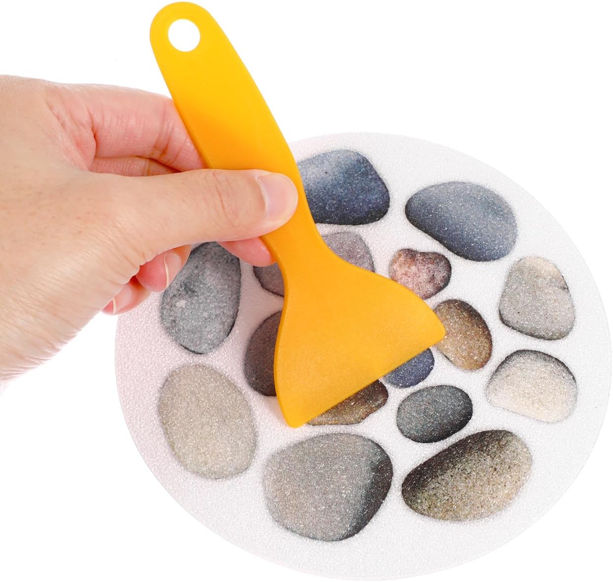Zerodeko 8pcs Non-Slip Garlic Holder Floor Stickers