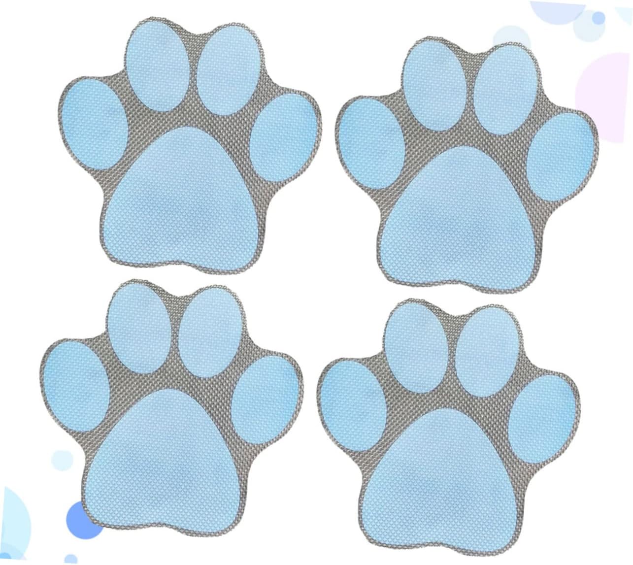 Ciieeo 4pcs Cartoon Dog Footprint Bath Decals