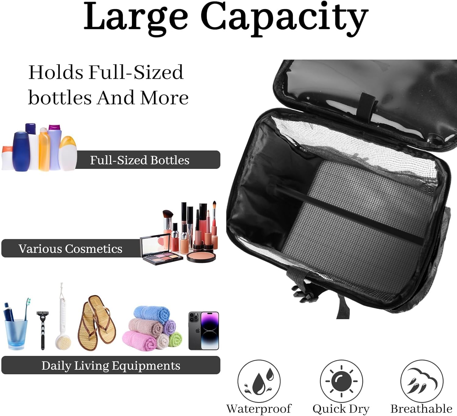 Lemoobolsa Mesh Shower Caddy Black