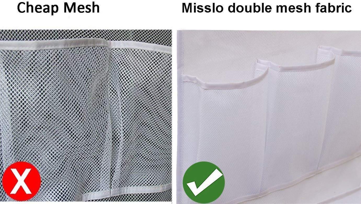 MISSLO 8-Pocket Mesh Shower Organizer with Rotating Hanger
