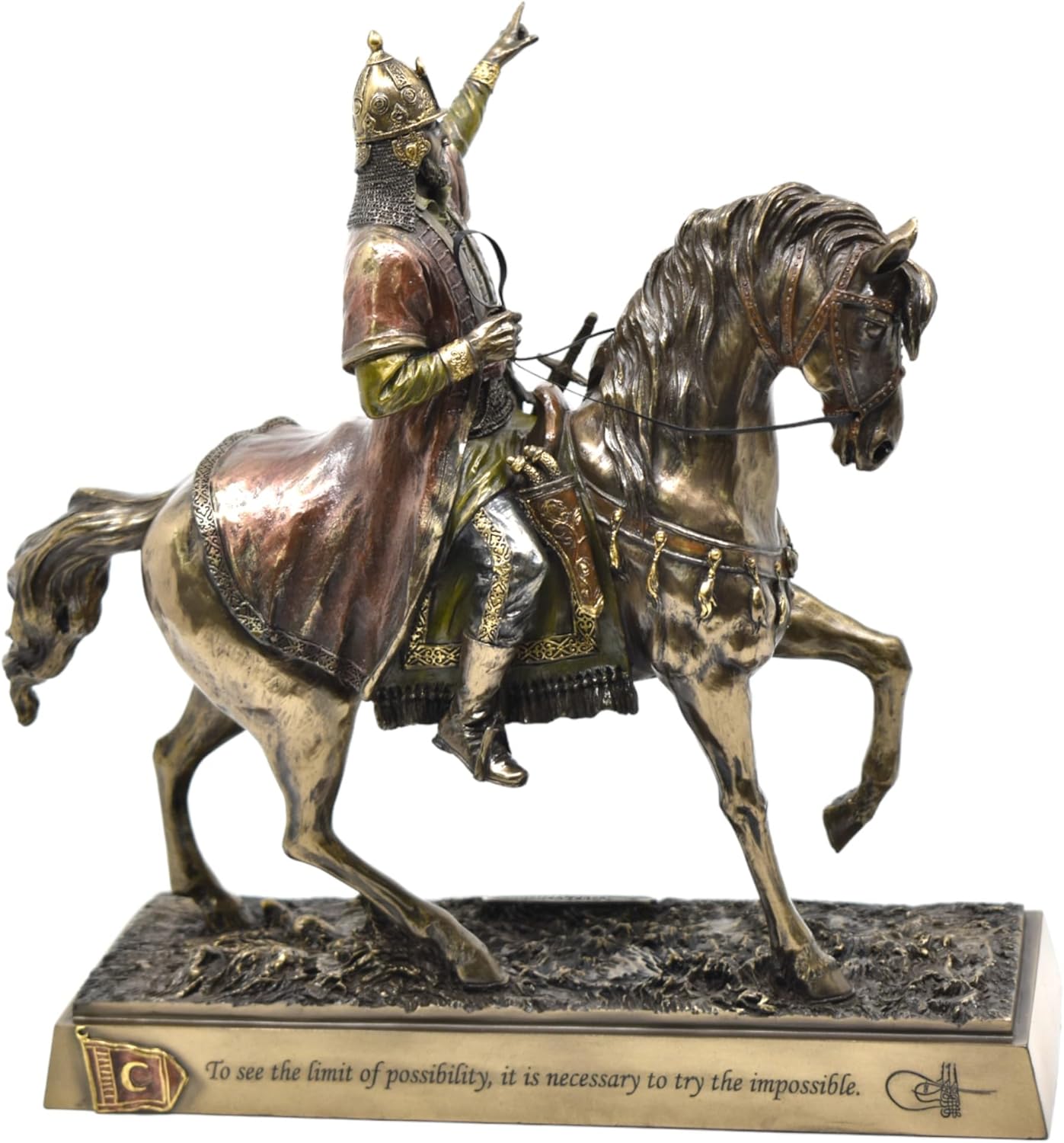 Generic Fatih Sultan Mehmet Bronze Statue - Ottoman History Decor