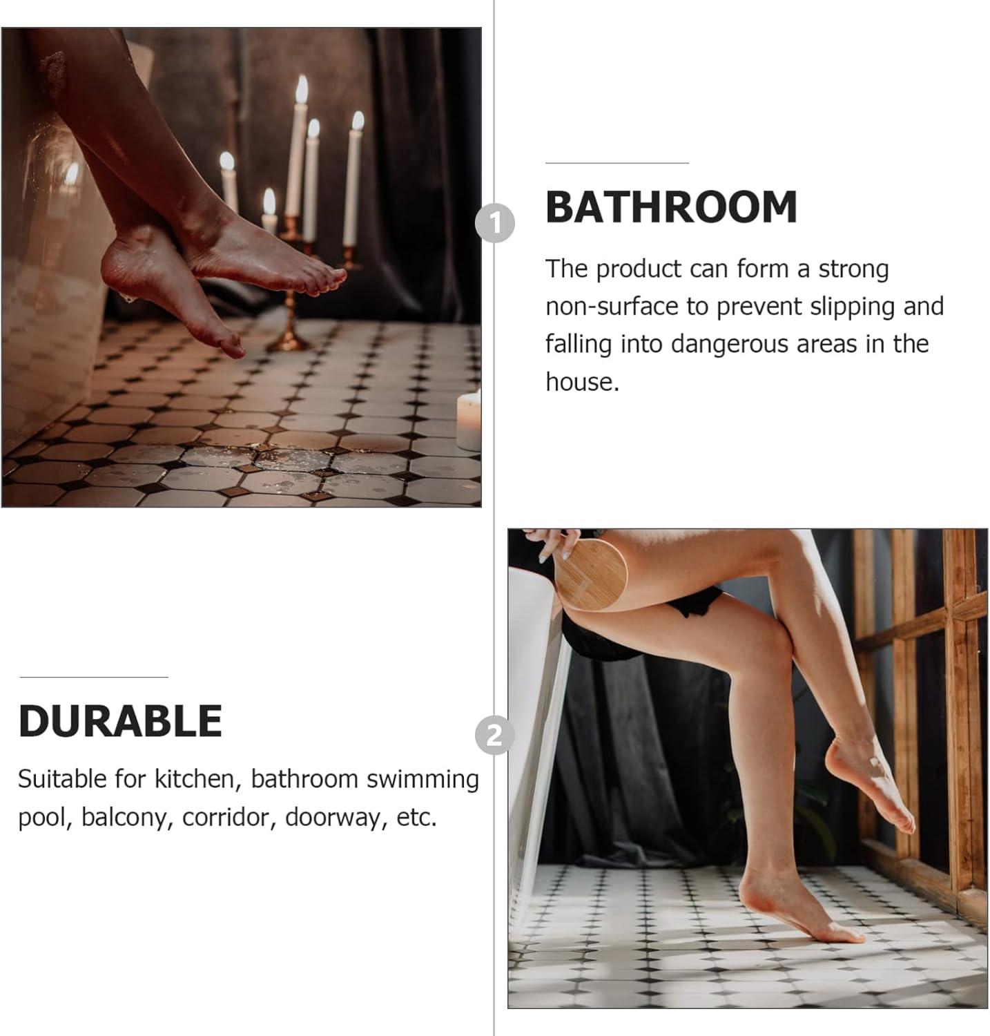 Alipis 8pcs Non-Slip Bathtub Stickers