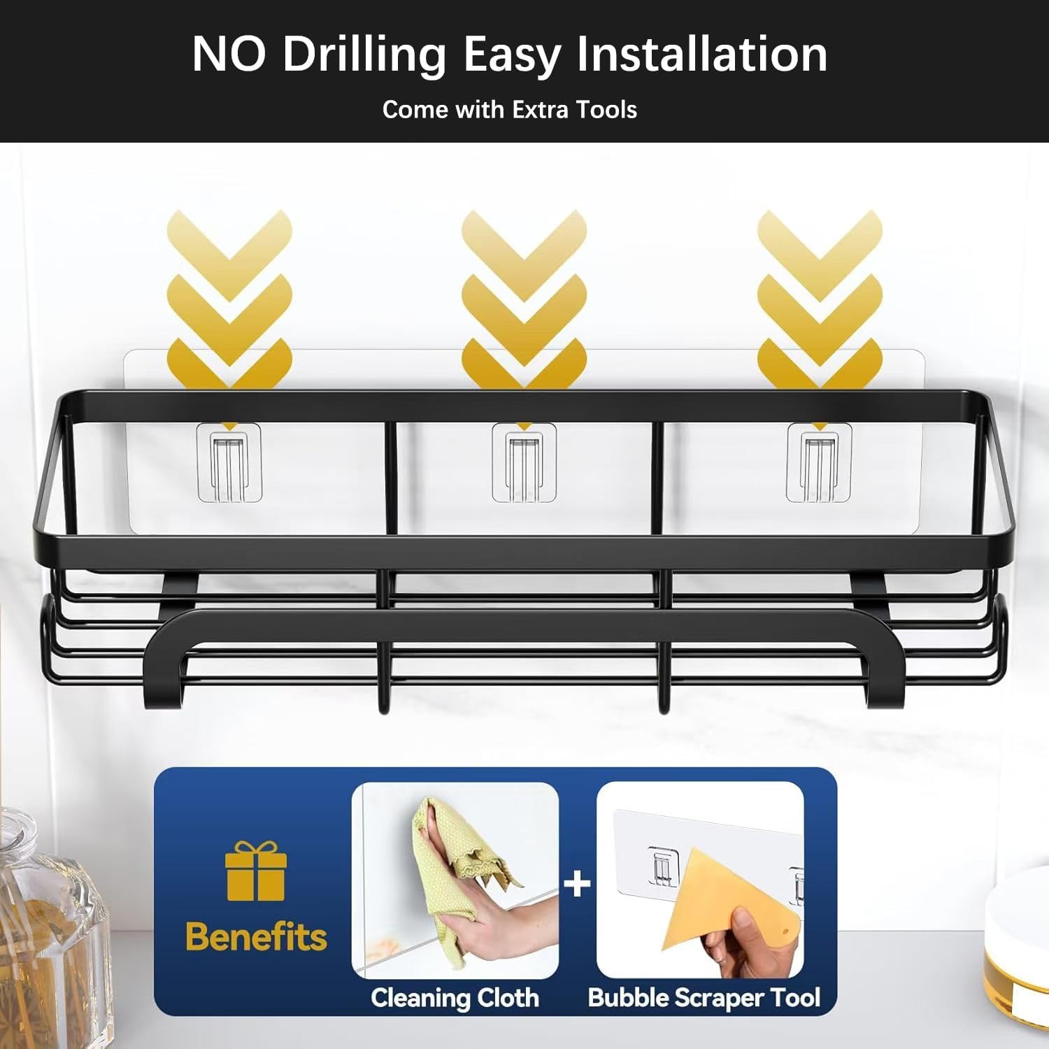 15 Pack Gexinsly Shower Caddy Adhesive Replacement