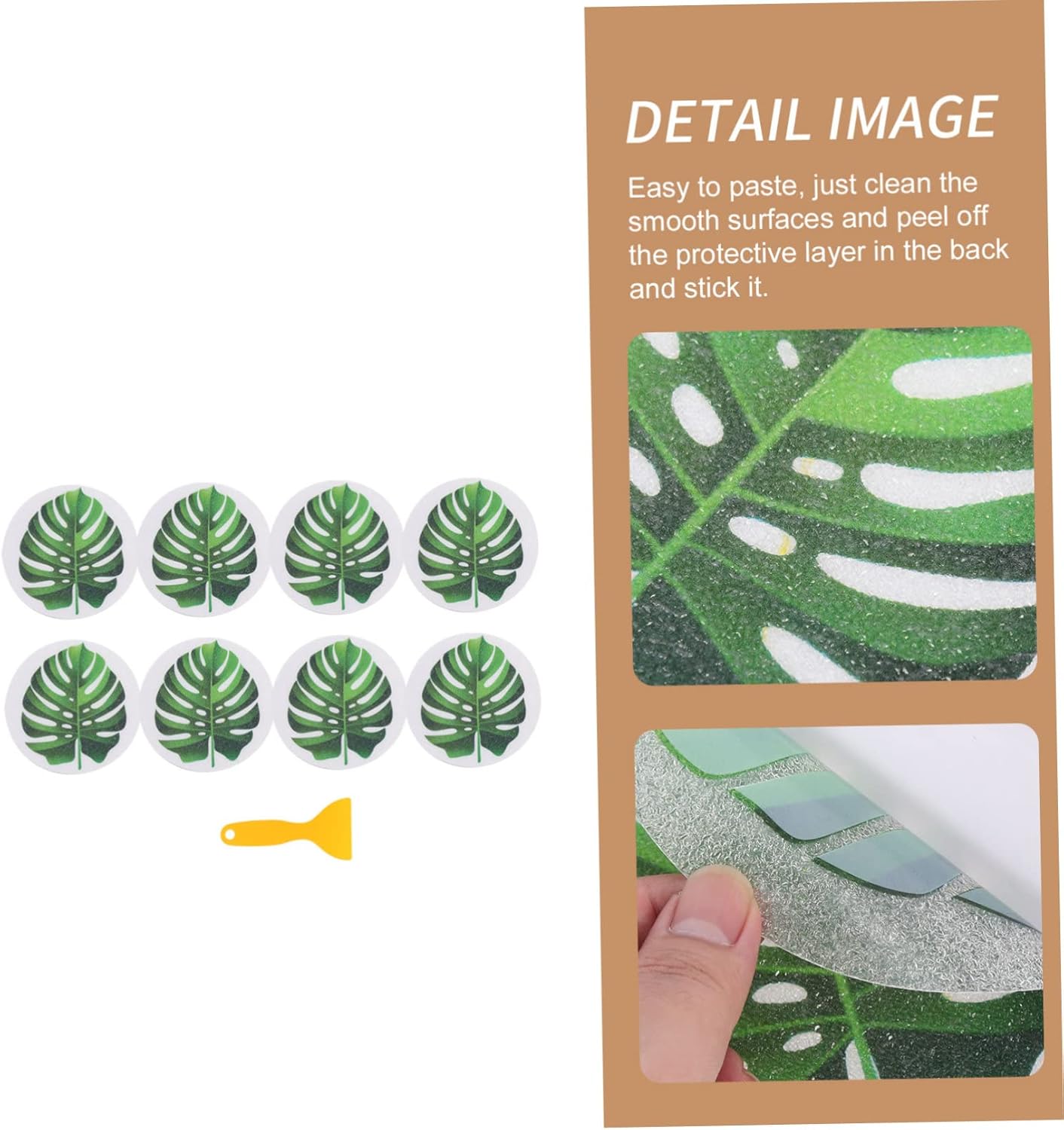 Leaf Shaped Non-Slip Bathtub Decals Stickers