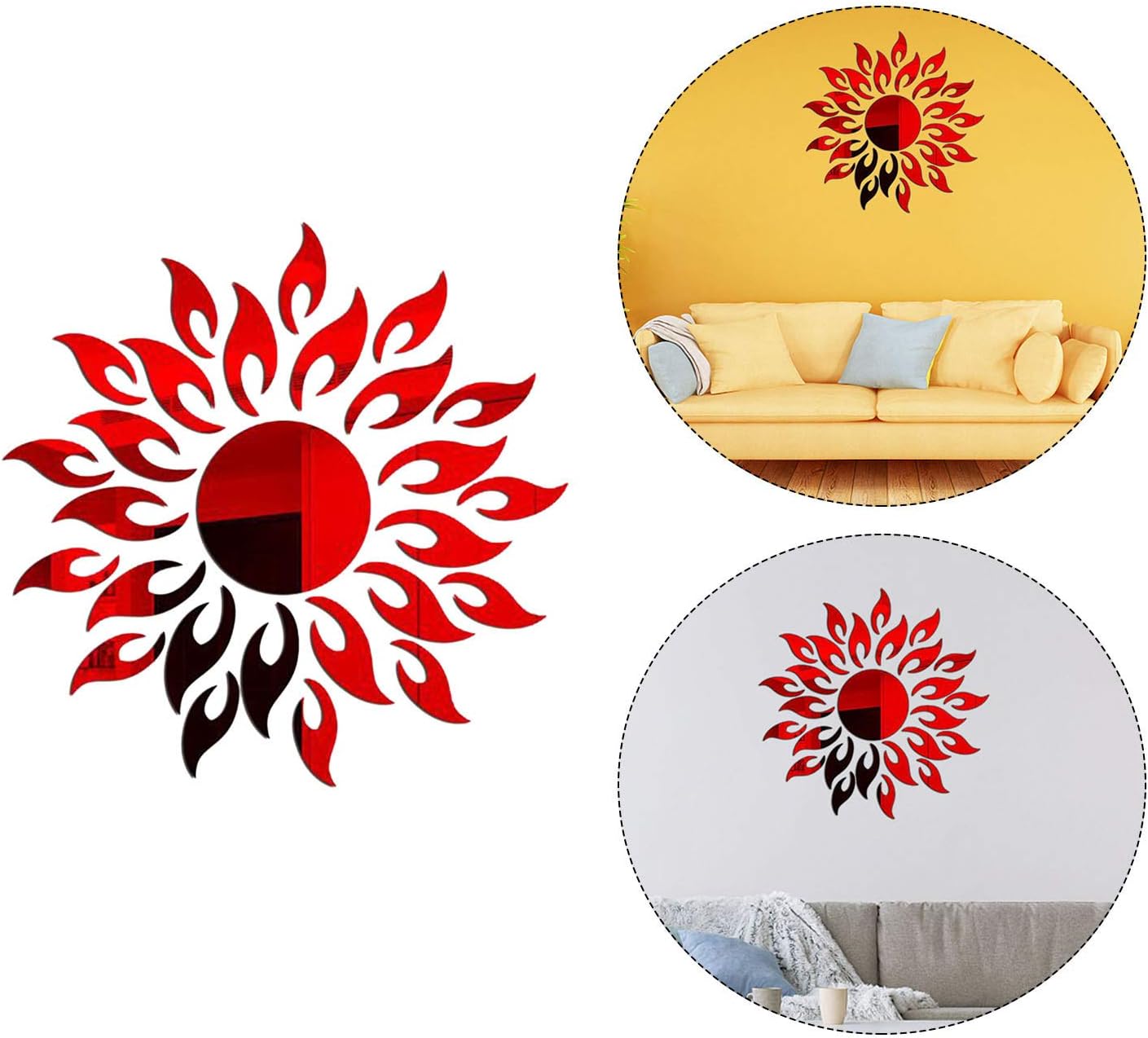 Nudsfuii Wall Sunflower Sculpture Acrylic Home Decor