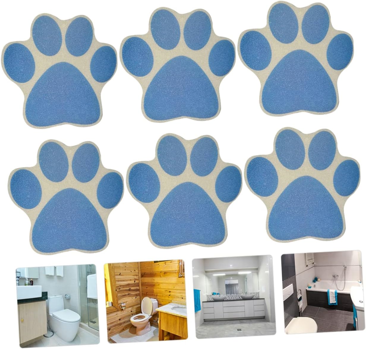Ciieeo 6 Pack Non Slip Bathtub Stickers
