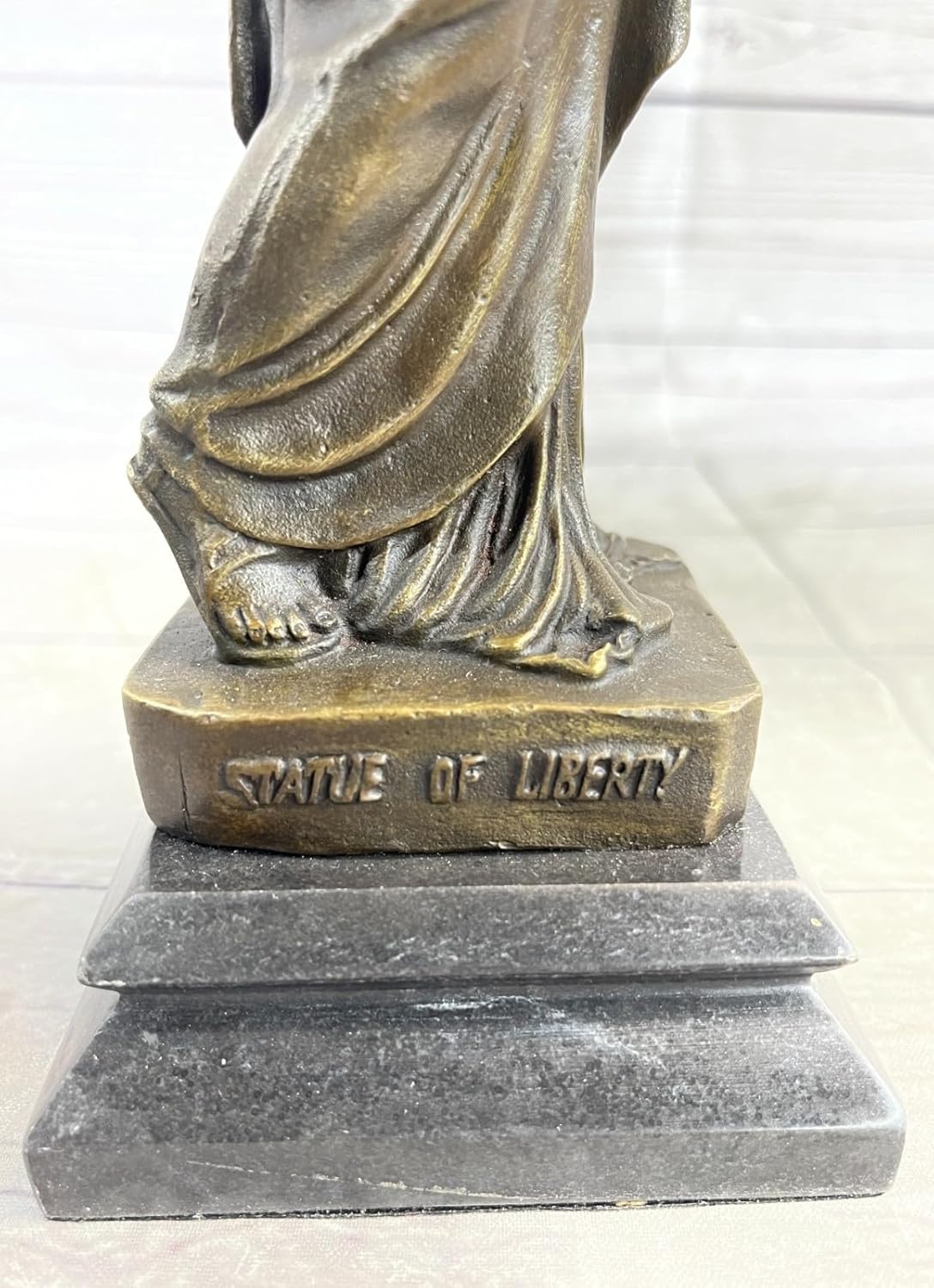 Fisher New York Statue of Liberty Bronze Sculpture on Marble Base 1