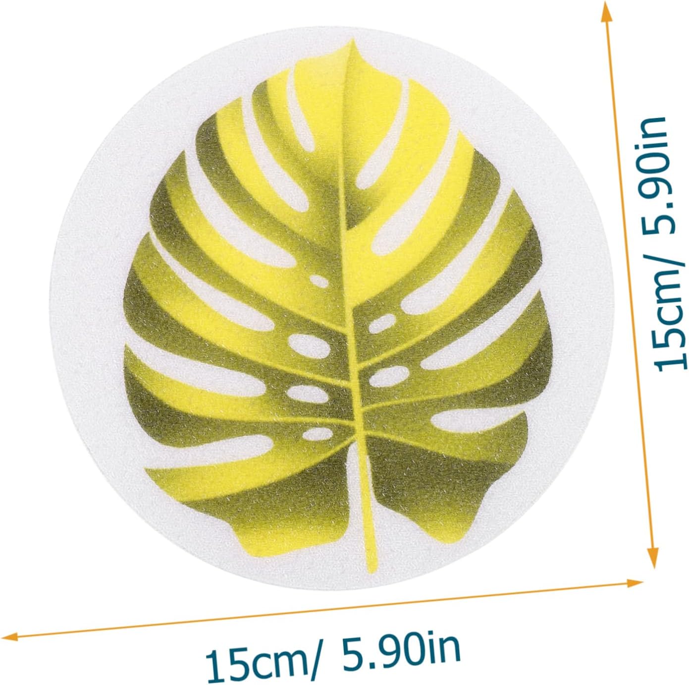 Zerodeko 1 Set Non-Slip Bathtub Stickers Leaf Pattern
