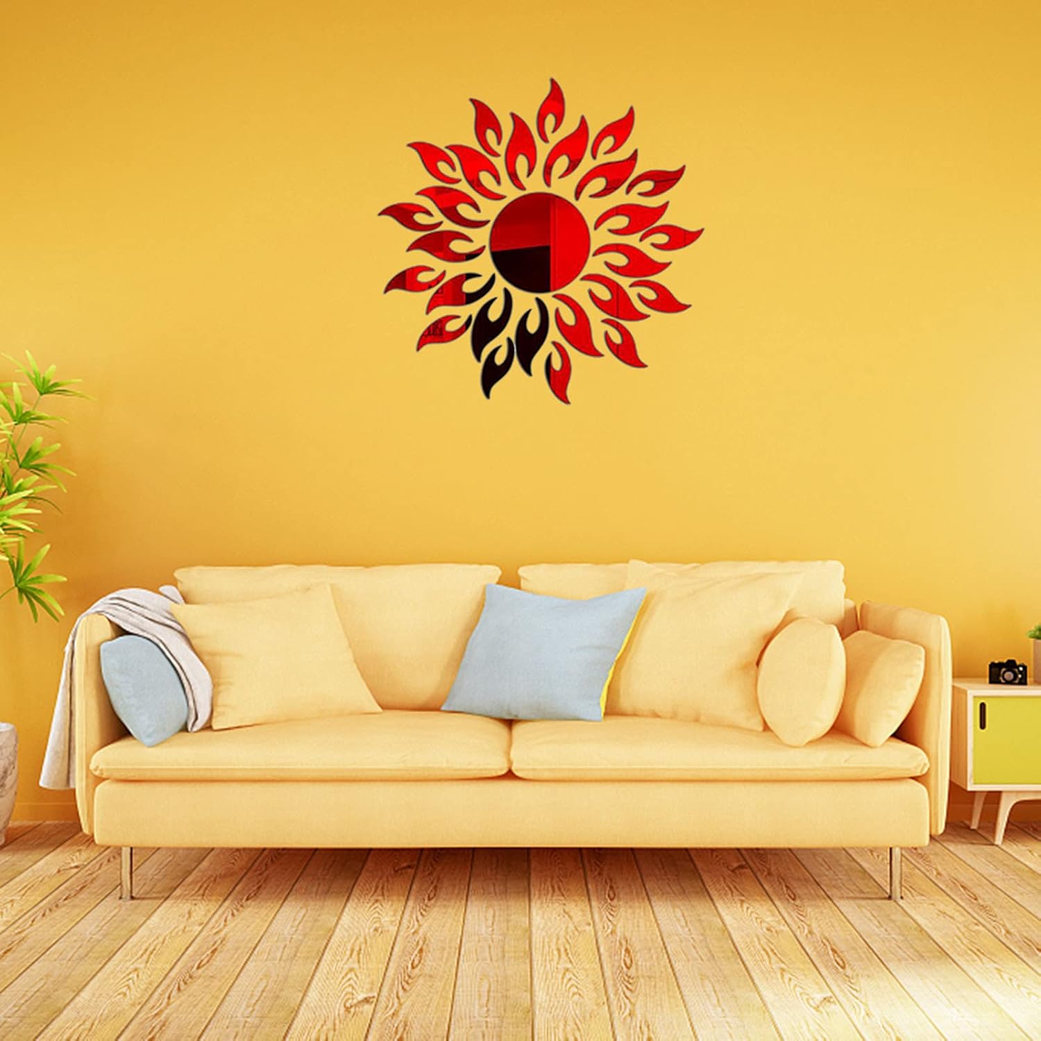 Nudsfuii Wall Sunflower Sculpture Acrylic Home Decor