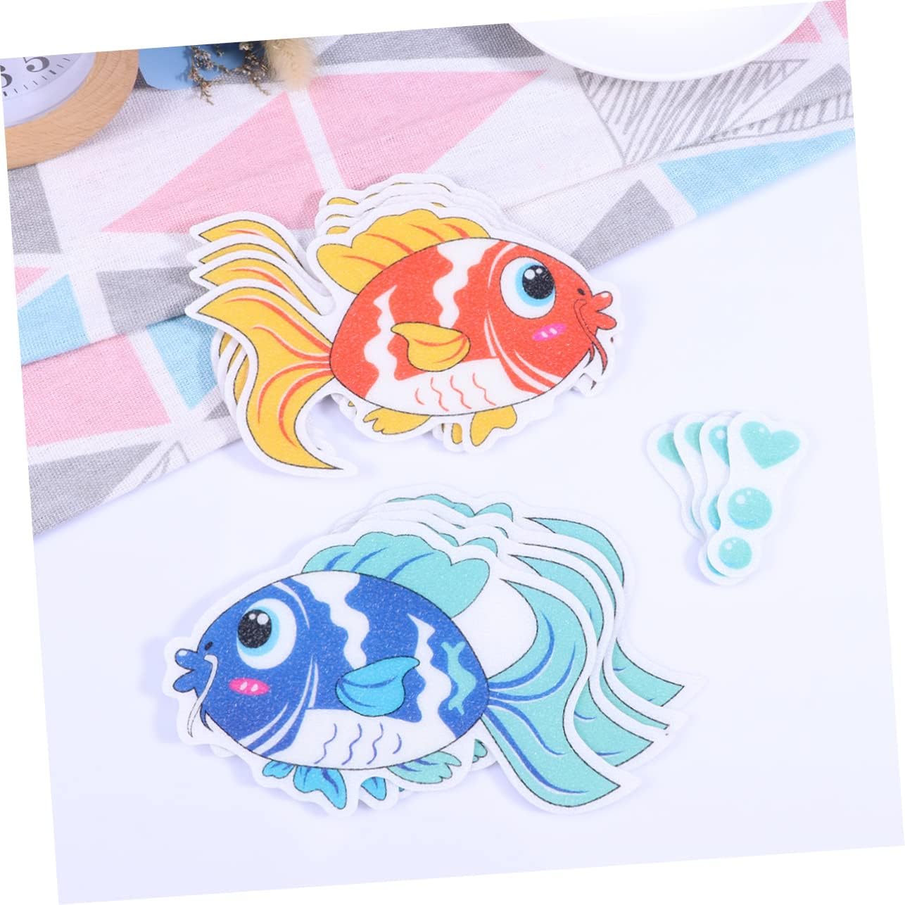 Ciieeo 8pc Fish Decals for Bathroom Non-Slip Stickers