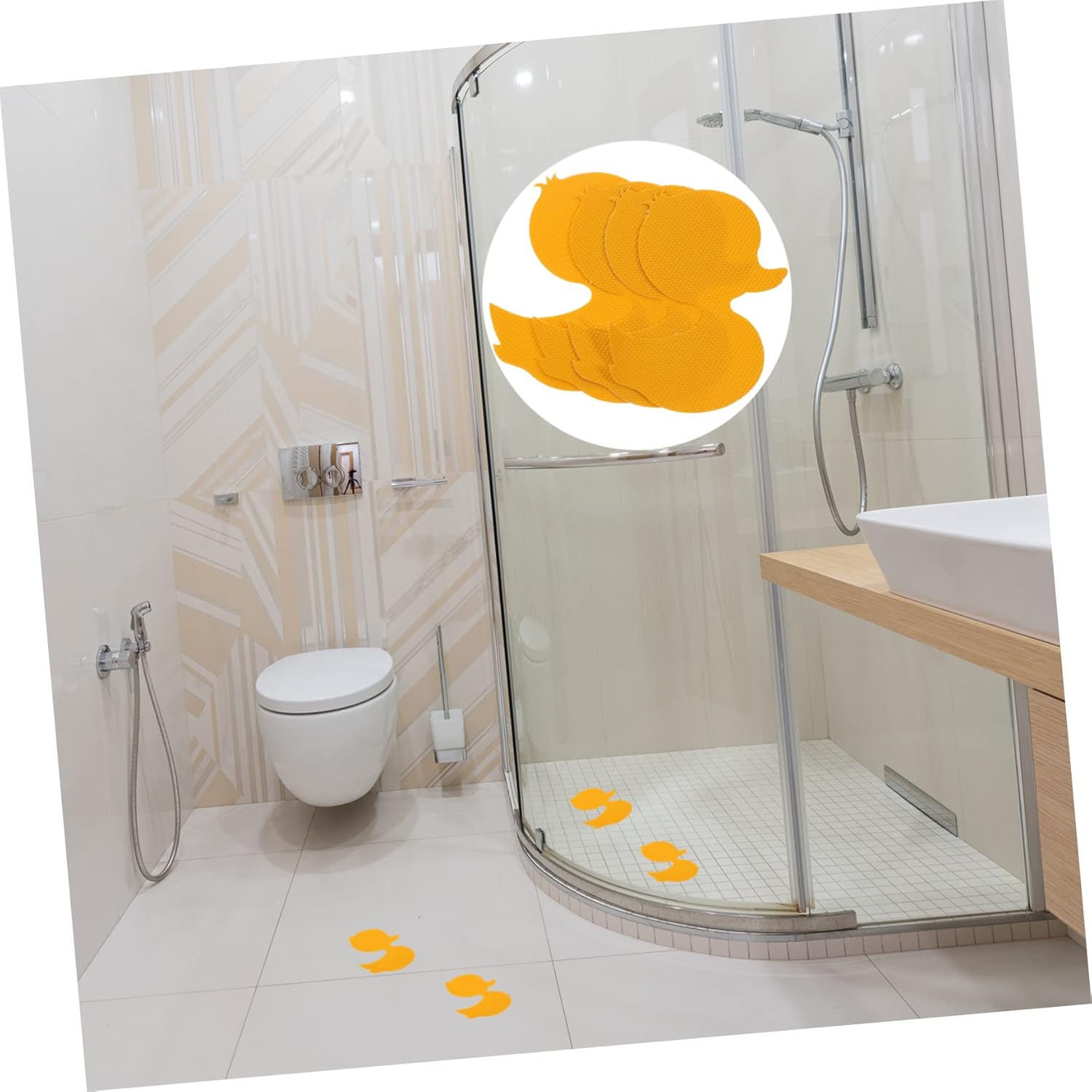 VOSAREA 12Pcs Non Slip Bathtub Stickers with Cute Animal Designs
