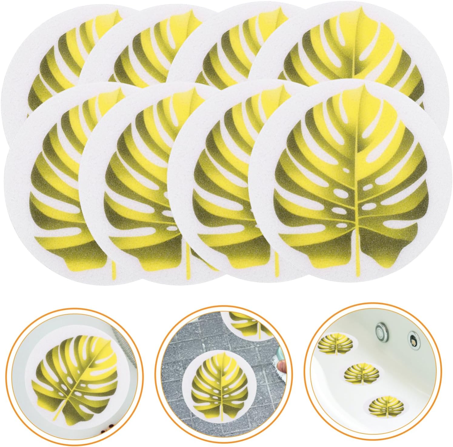 Leaf Shape Anti-Slip Bath Stickers for Safety