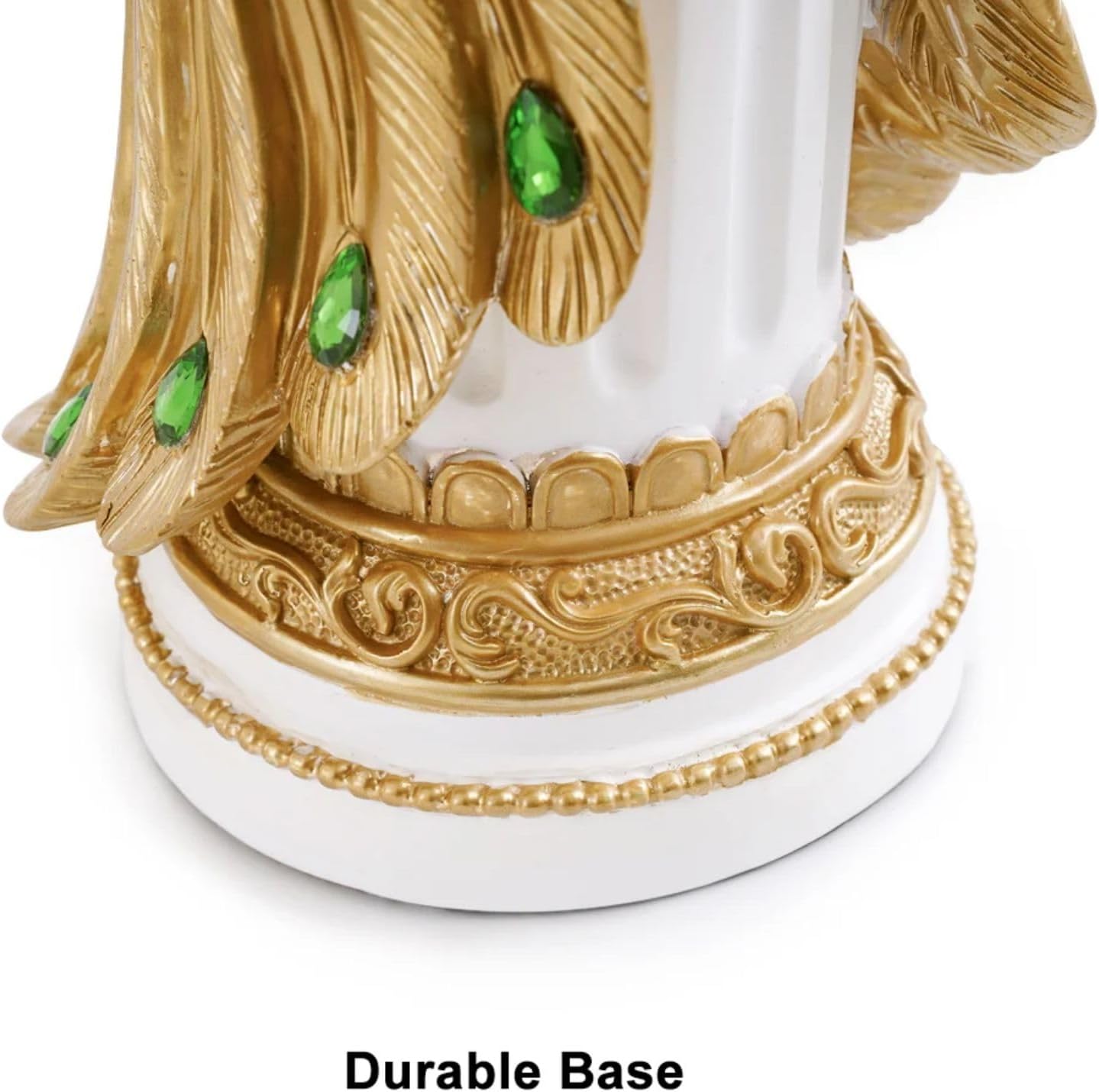 Homary 276 Peacock Statue White Gold Resin Sculpture