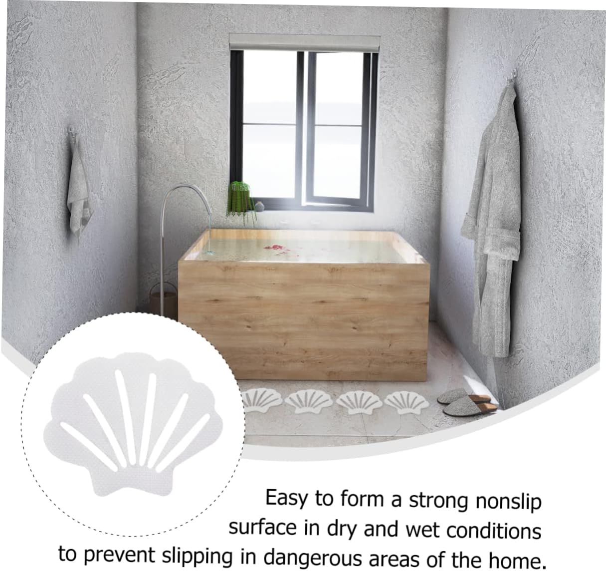 Ciieeo 24pcs Non-Slip Shower Treads Bathroom Decals