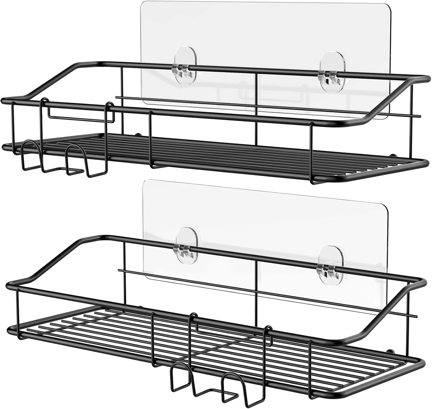 Nieifi Shower Caddy Shelf with Hooks 2 Pack