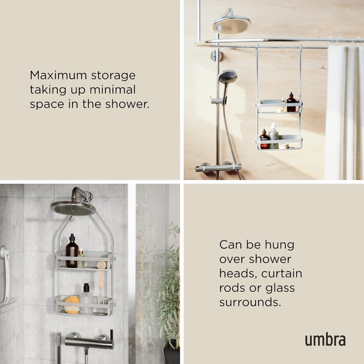 Umbra Flex Shower Caddy with Adjustable Shelves