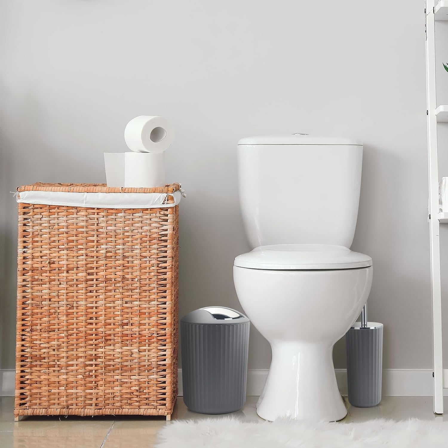 Bthenov 10 Piece Grey Bathroom Accessory Set