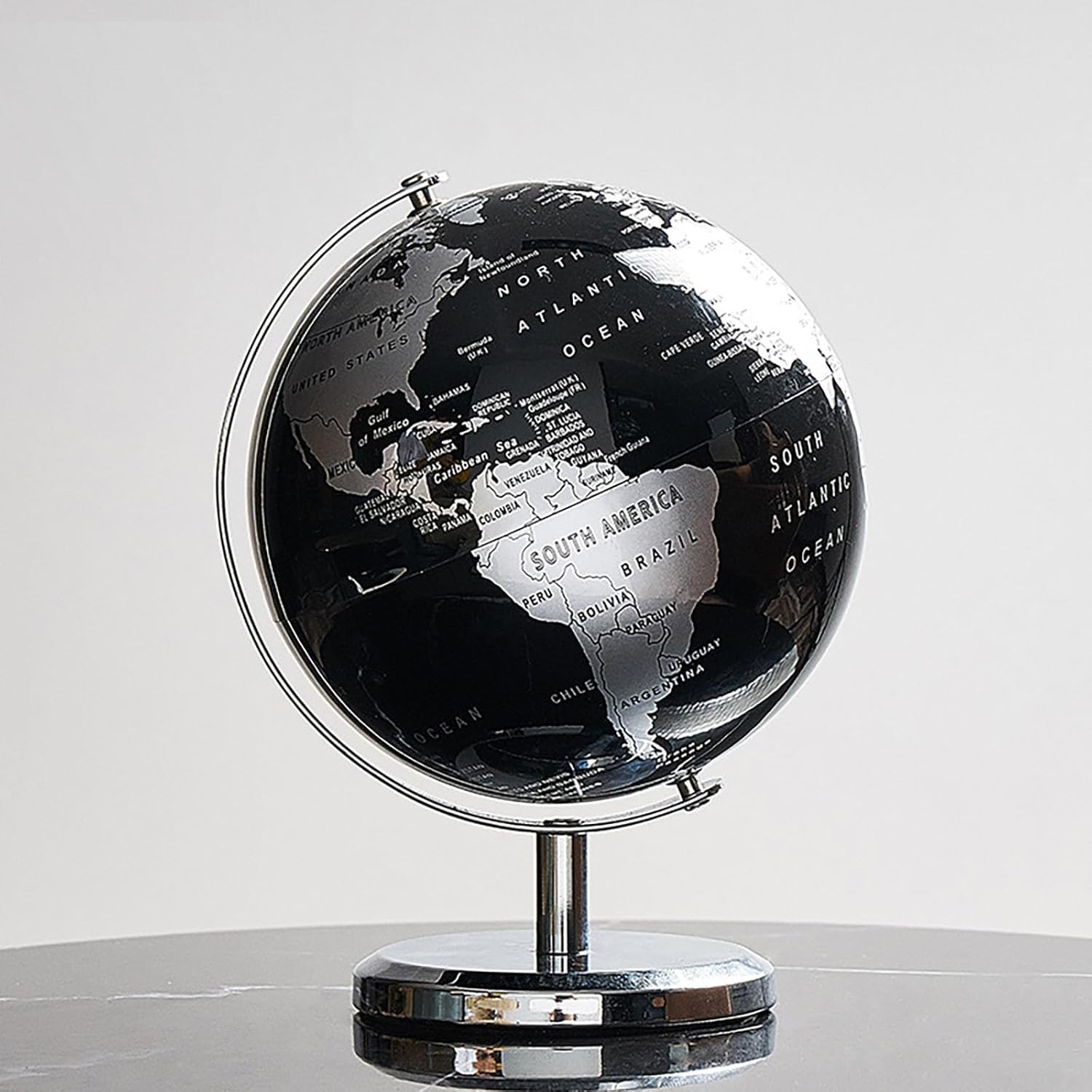 360 Rotating Globe Sculpture - Home Decor Coffee Table Decor